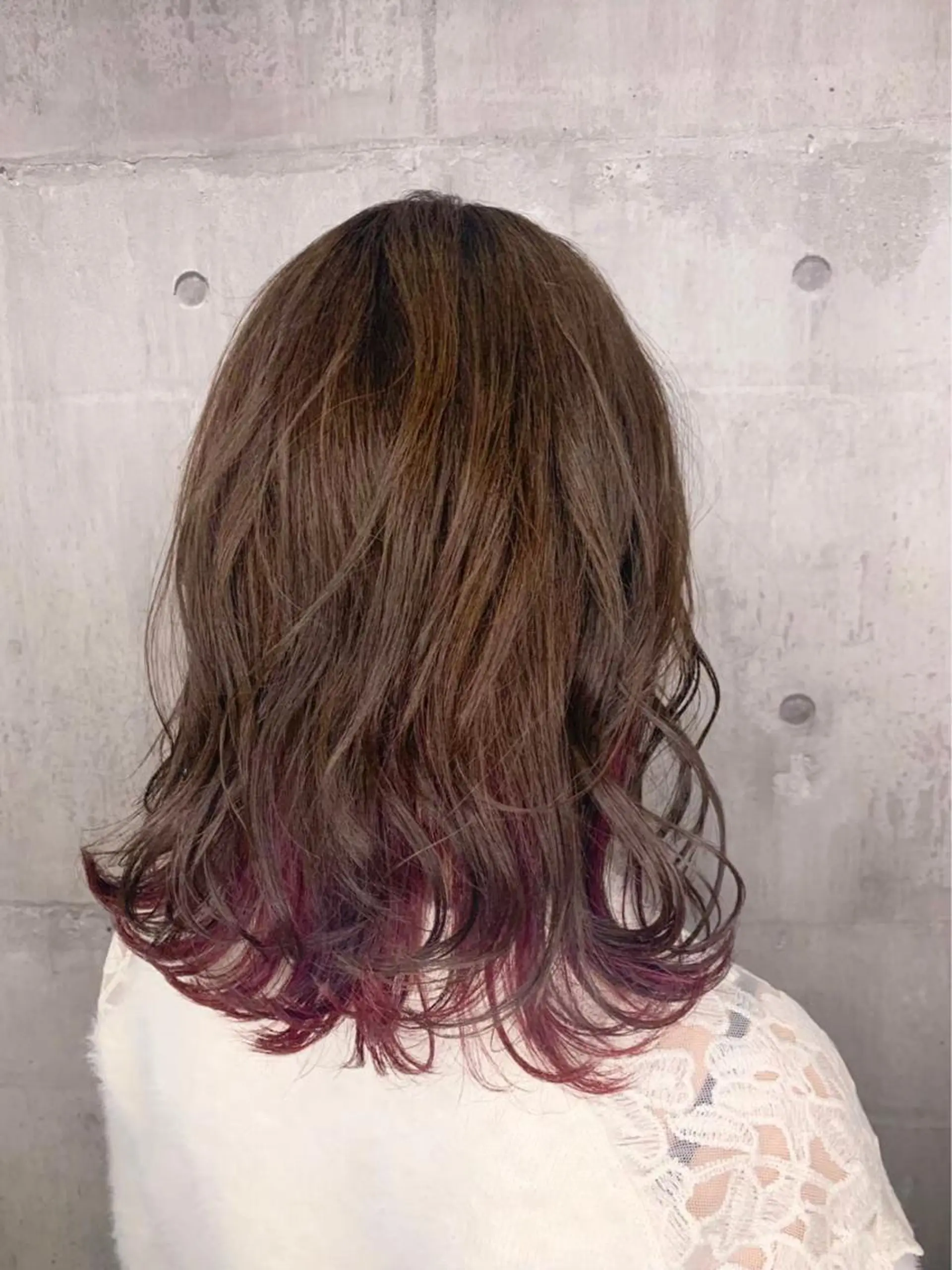 セミロング カラー カット ヘアカラー ai 浅草橋のヘアスタイル