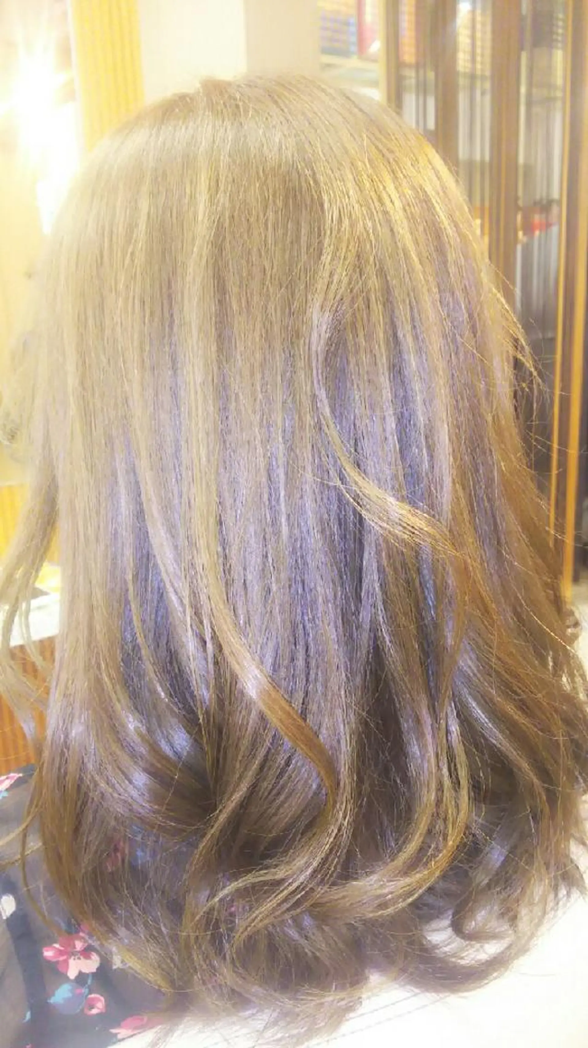 セミロング カラー アッシュ メッシュ 脇田 雄大のヘアスタイル