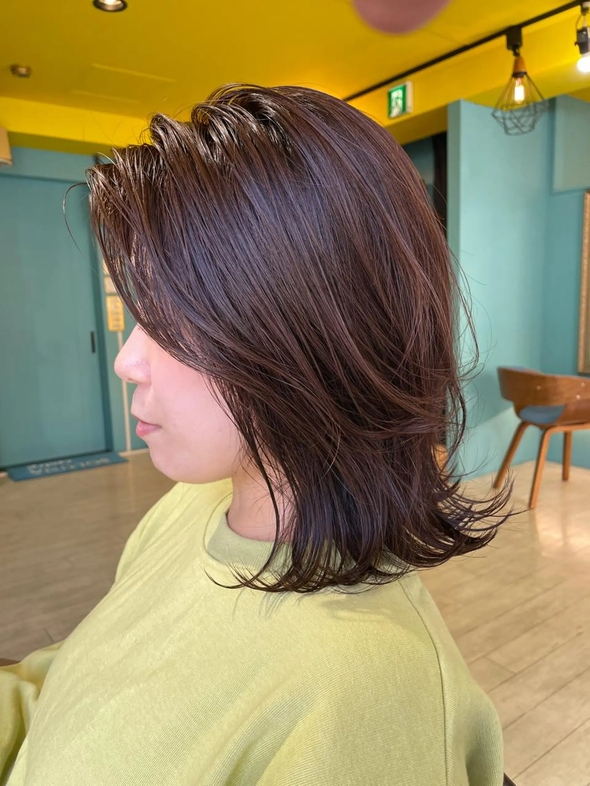 ミディアム カラー ラベンダーカラー ピンクカラー ピンクラベンダー レイヤーカット カット ヘアカラー トリートメント Share  Salon  Reco【GARDEN】所属・末石 智のヘアスタイル