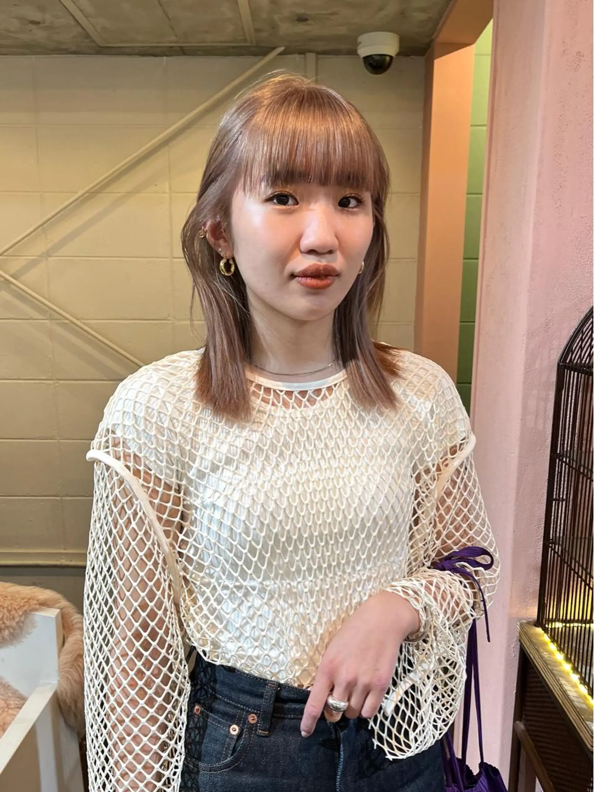 ミディアム カラー カット ヘアカラー トリートメント iru所属・mi kiのヘアスタイル