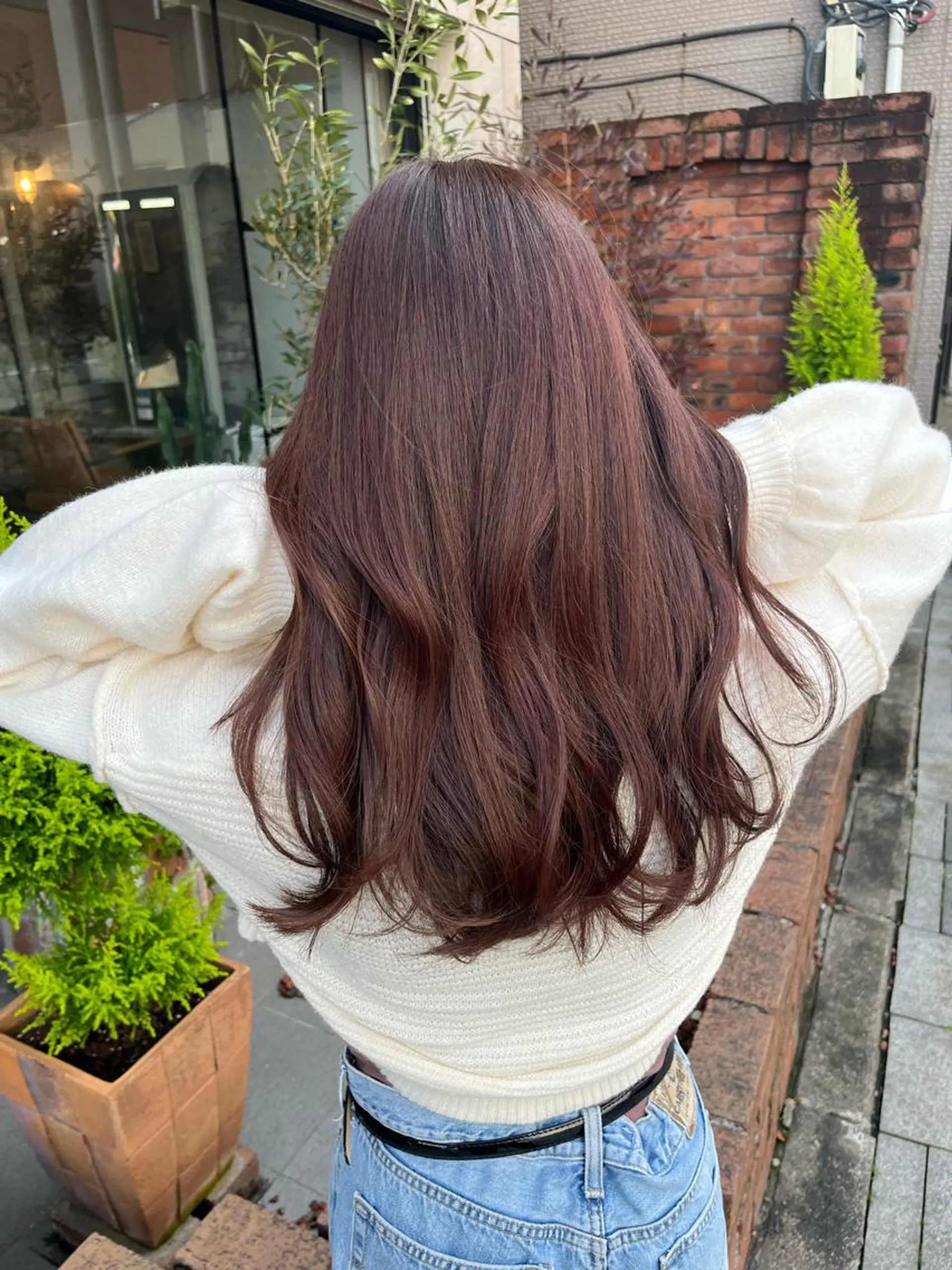 セミロング カラー ピンクカラー ヘアカラー トリートメント SHIAN 八王子👼鬼塚さやかのヘアスタイル