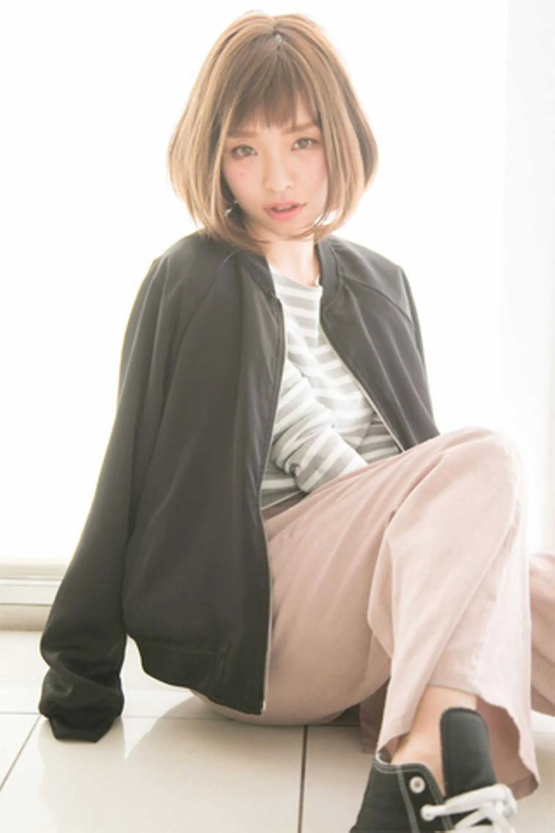 ミディアム カラー パーマ 【公式】amble luxe池袋東口💛のヘアスタイル