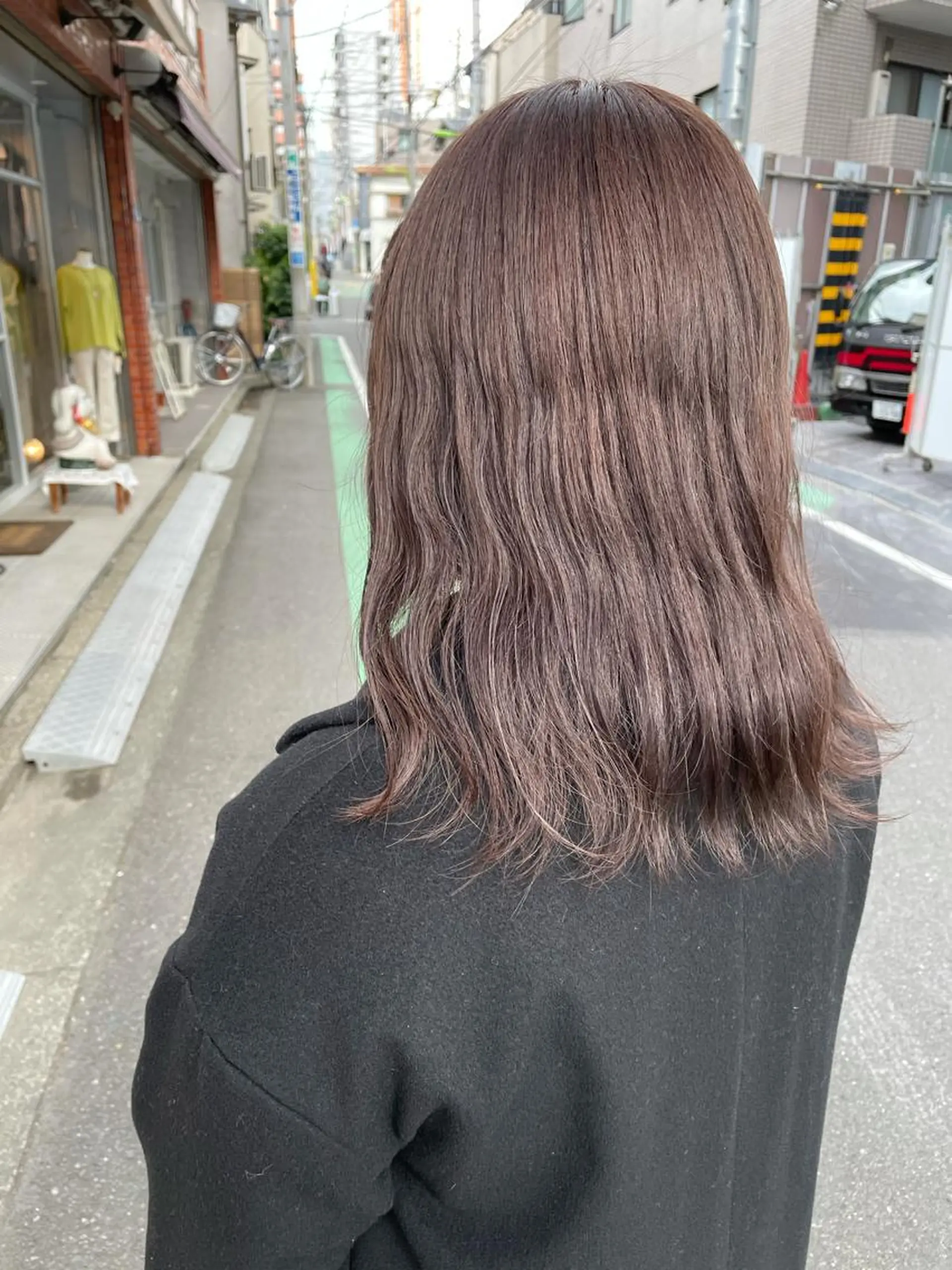 ミディアム カラー ブリーチ 透明感カラー ダブルカラー ラベンダーカラー ブリーチなしカラー ヘアカラー 中目黒🌼 🌼ハナのヘアスタイル
