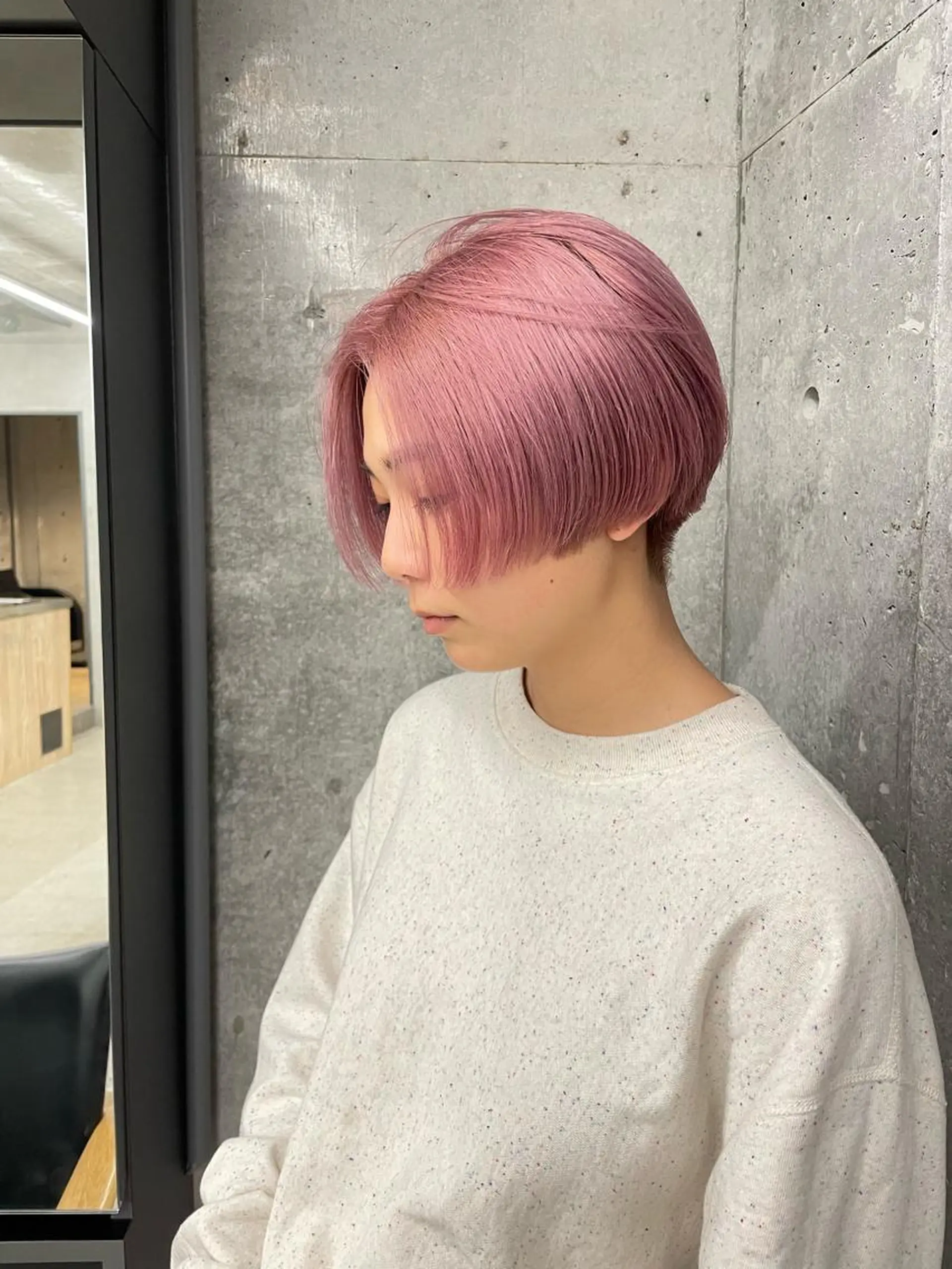 ショート カラー ピンクカラー ヘアカラー トリートメント 佐伯 和佳のヘアスタイル