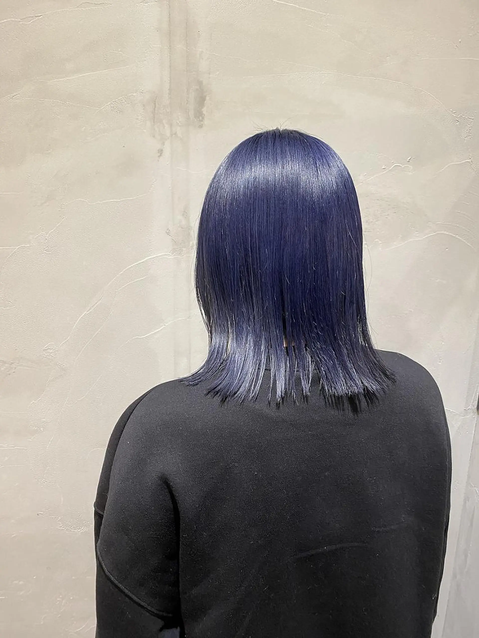 ミディアム カラー アッシュ ブルーカラー ダークアッシュ ANGELICA 近鉄奈良店のヘアスタイル