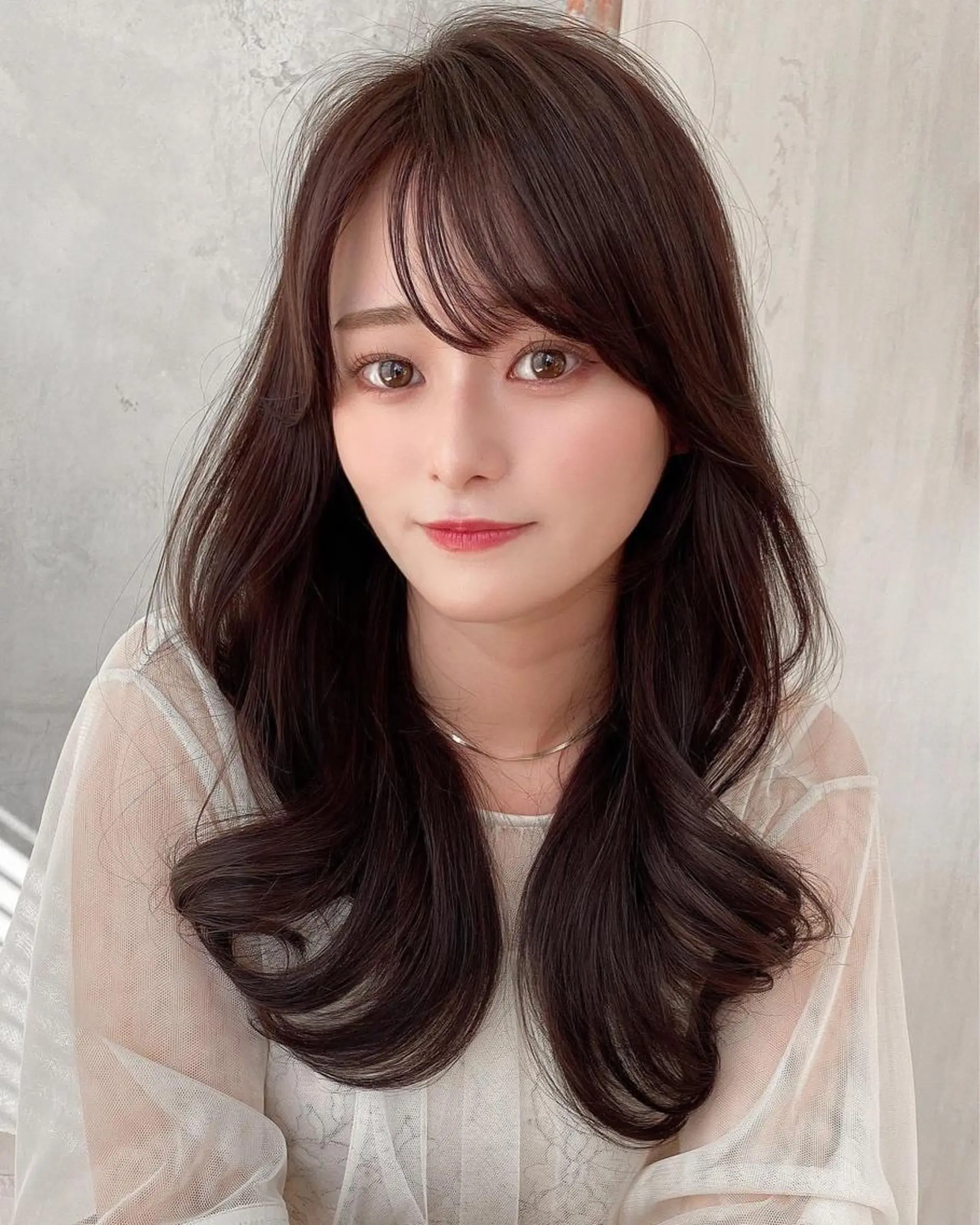 ロング くびれヘア 髪質改善 ロング 縮毛矯正 カット ヘアカラー トリートメント 🧡くびれヘア/前髪 顔周り🧡久原結衣のヘアスタイル
