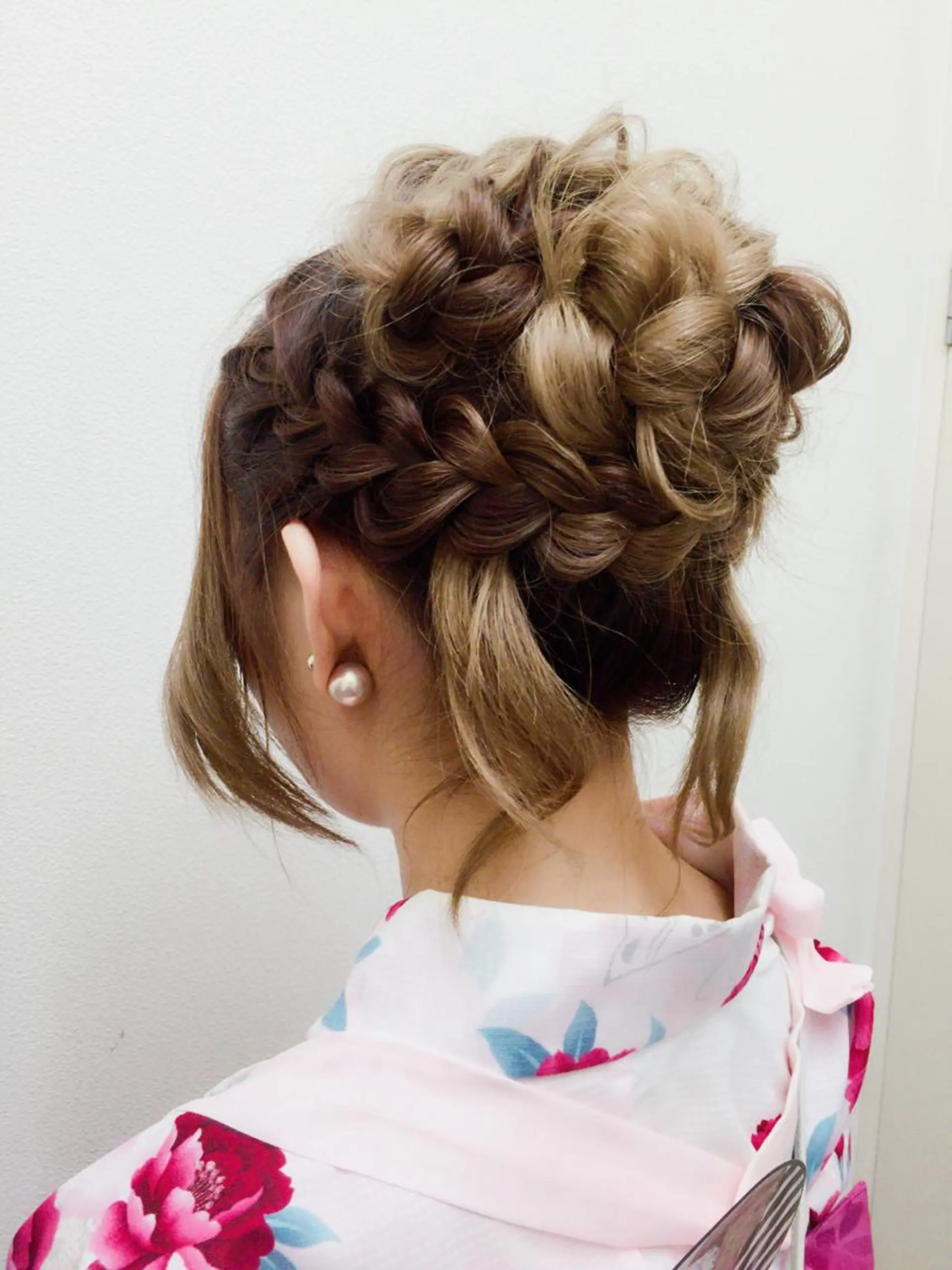 ロング ヘアアレンジ 浴衣 松本 明日可のヘアスタイル