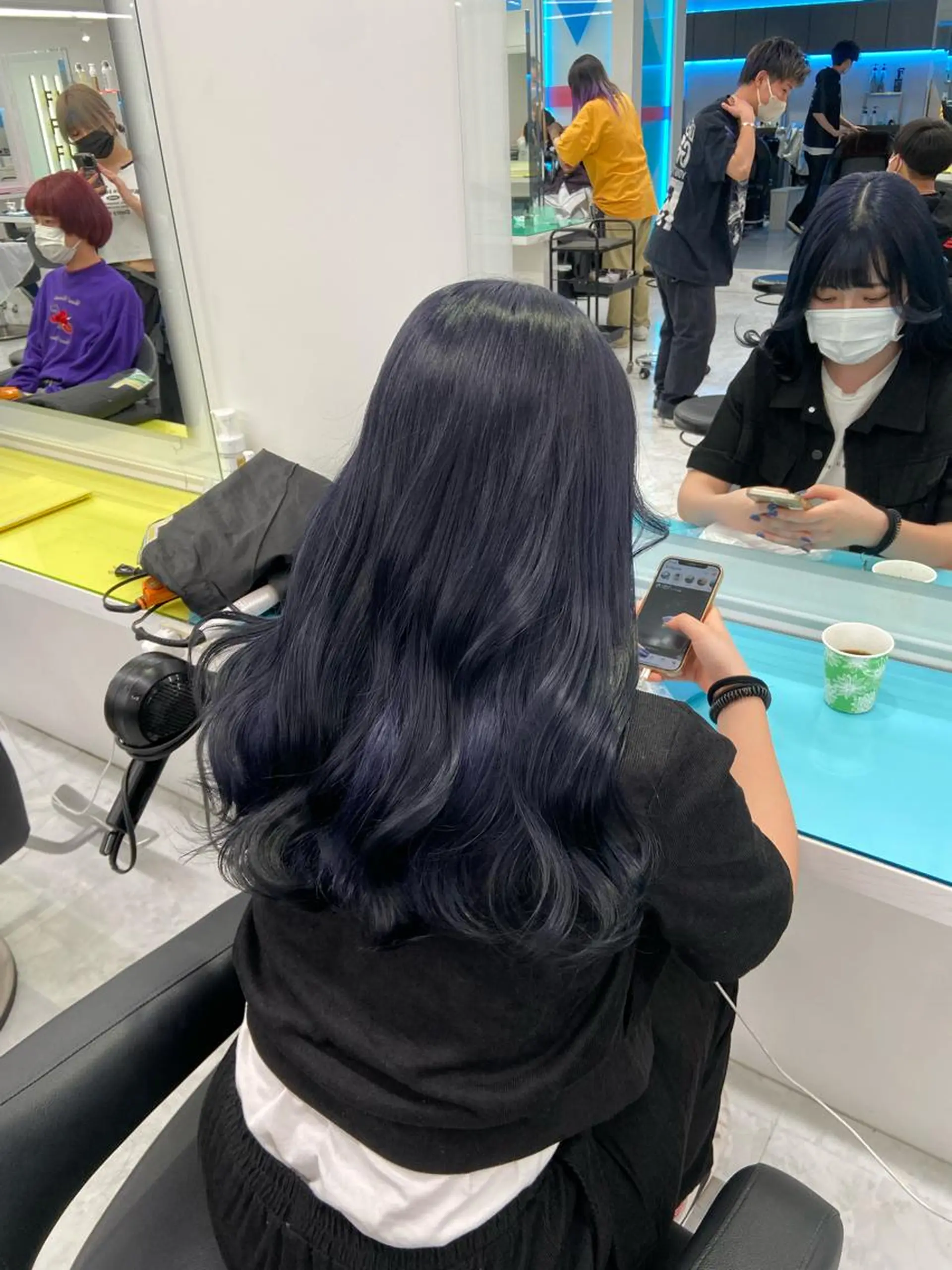 ロング カラー ヘアカラー ヘアセット ワインレッド 🍒KAHOのヘアスタイル