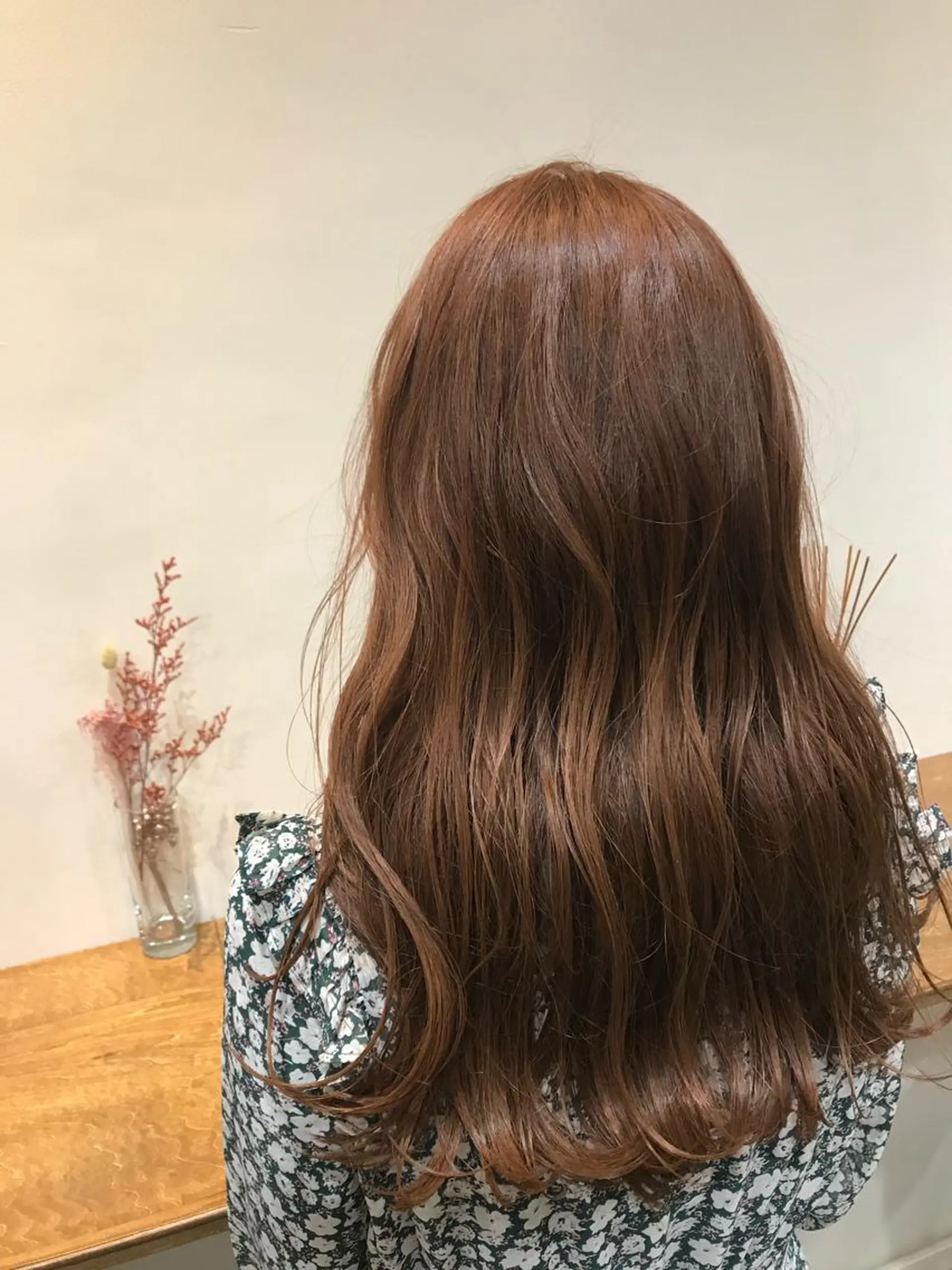 ロング カラー ベージュカラー ピンクカラー ピンクベージュ ヘアカラー トリートメント 山崎 澪 レイヤーカット/大宮のヘアスタイル