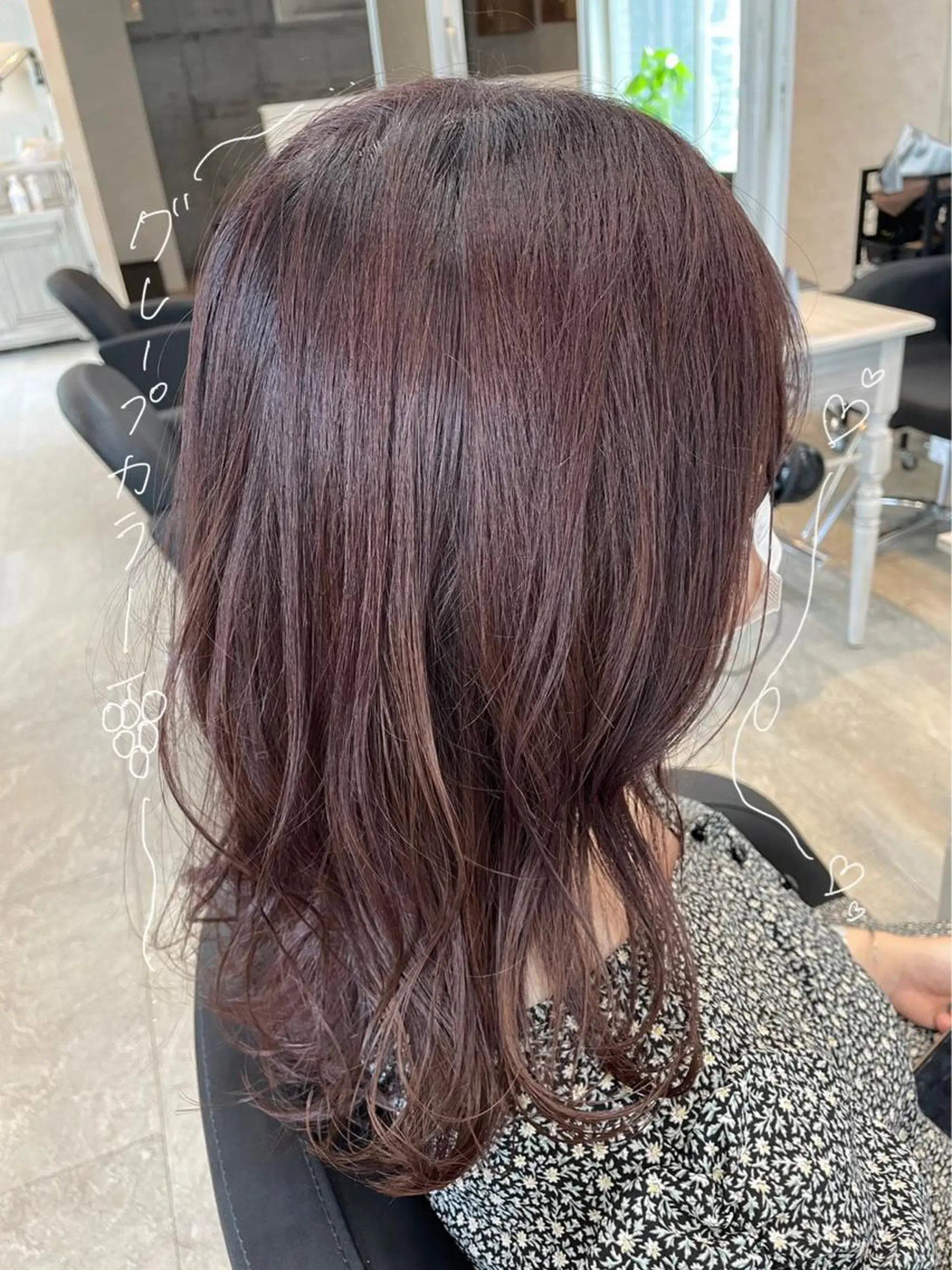 ミディアム カラー カット ヘアカラー トリートメント 女性に人気♪ はやしほのかのヘアスタイル