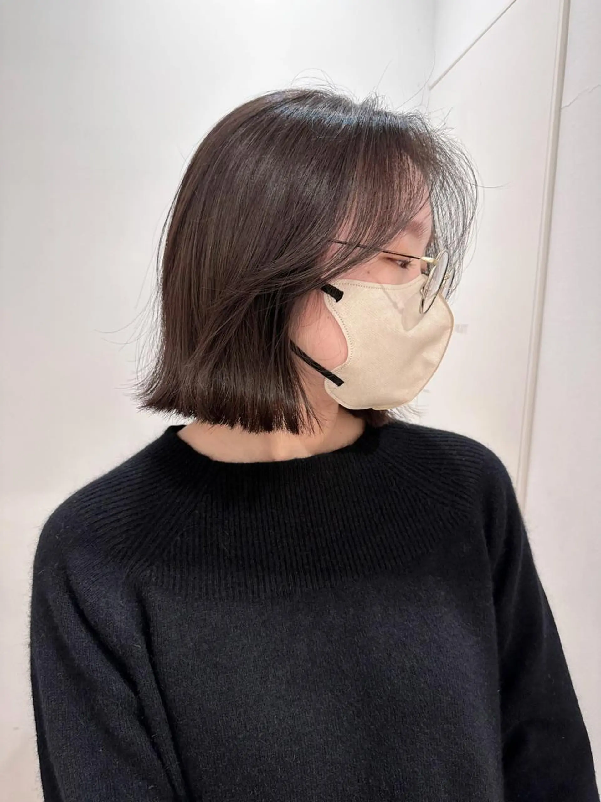 セミロング カラー ヘアアレンジ キッズ マツエク・マツパ 切りっぱなしボブ ブリーチ グレージュ ブリーチなしカラー 韓国風マツエク 🌿レイヤー/髪質 改善/🌿JINのヘアスタイル