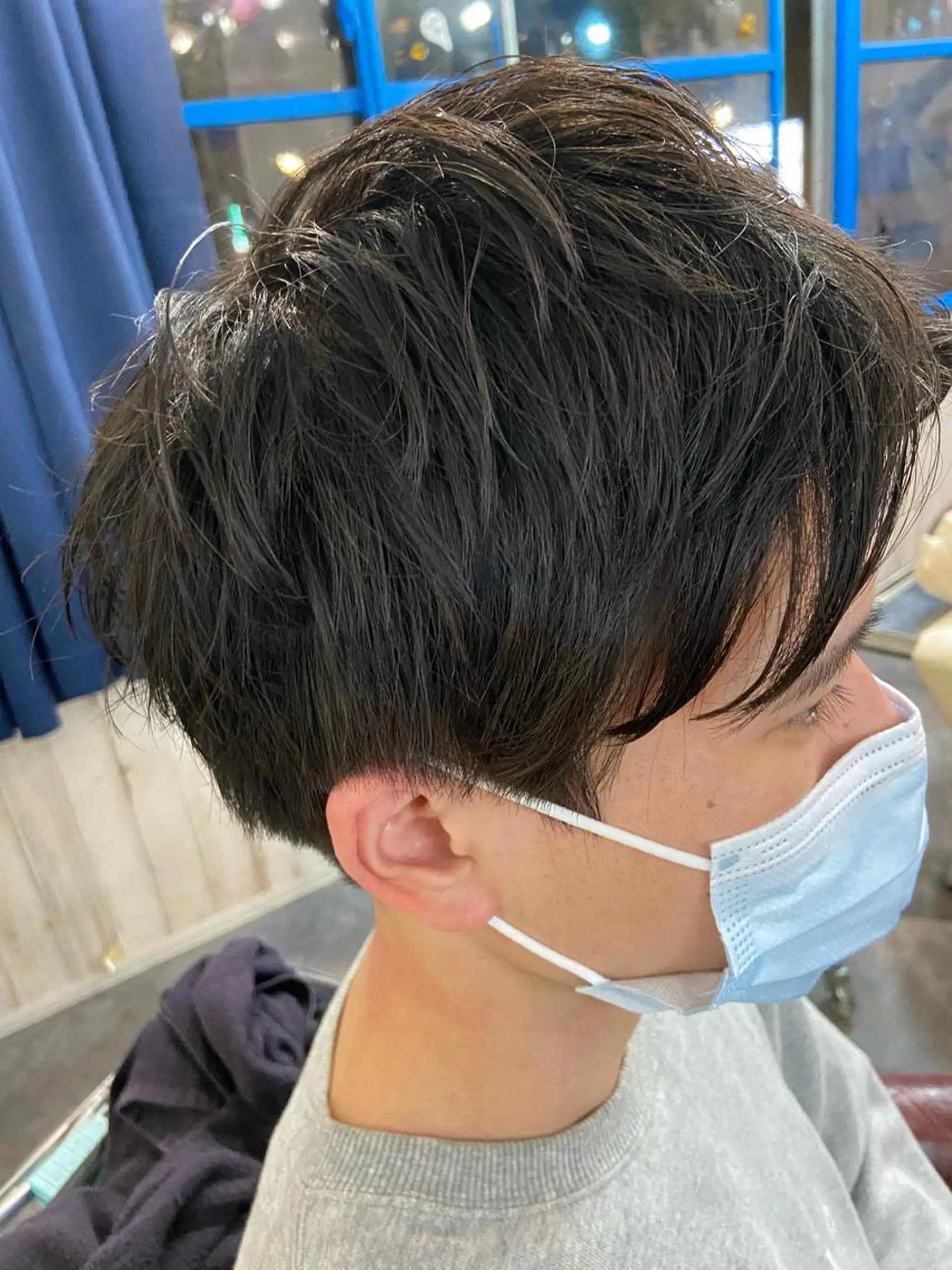 ショート メンズ カットパーマ✂️ 小坂田玲亜のヘアスタイル