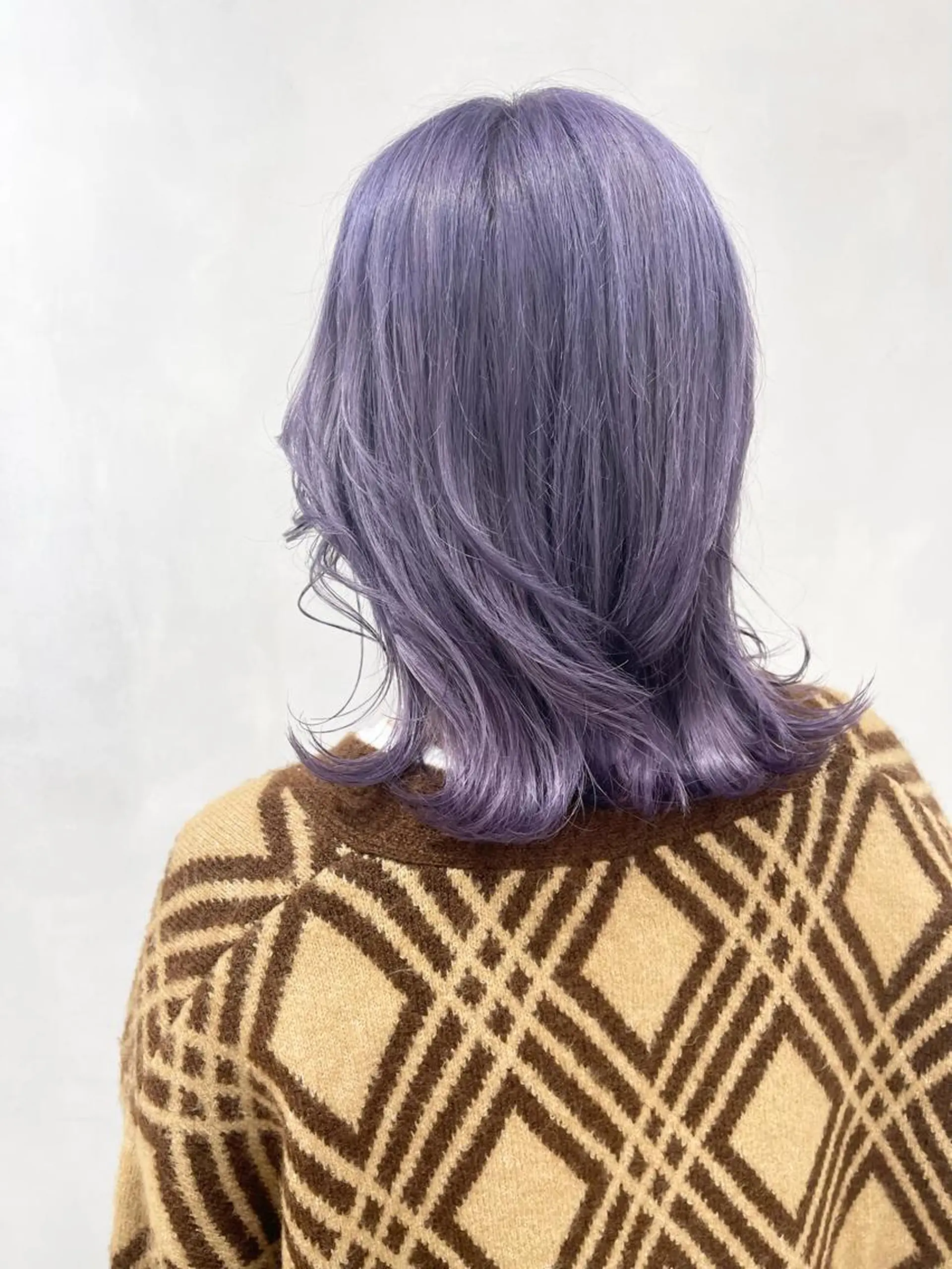 セミロング カラー ラベンダーカラー 🦋レイヤーカット ミドリカワ🦋のヘアスタイル