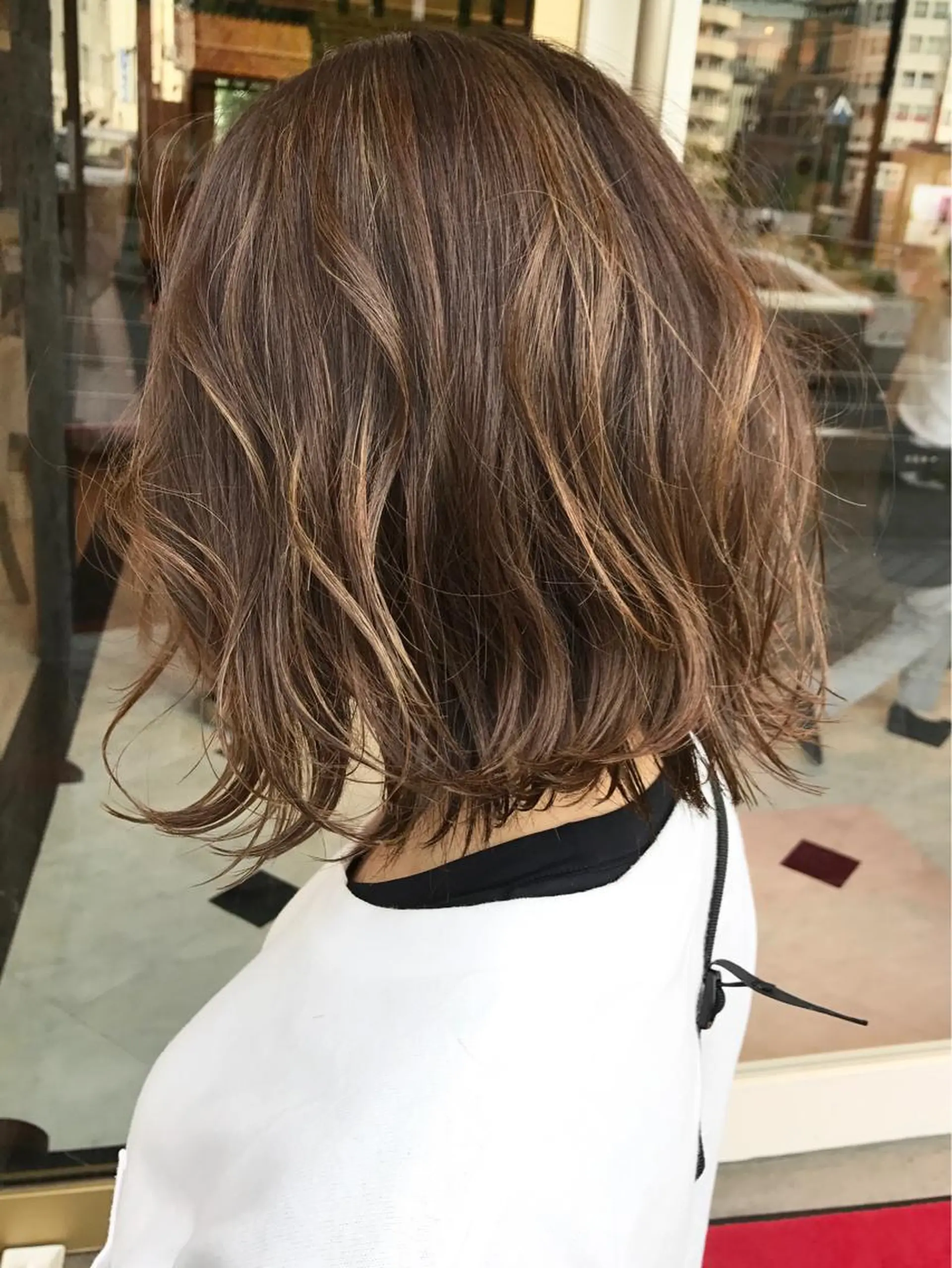 ミディアム カラー パーマ ヘアアレンジ メンズ キッズ ネイル マツエク・マツパ メンズハイライト ベージュカラー ブラウンカラー ブラウンベージュ ハイライトカラー uno pulir所属・トップスタイリスト 永尾拓也のヘアスタイル