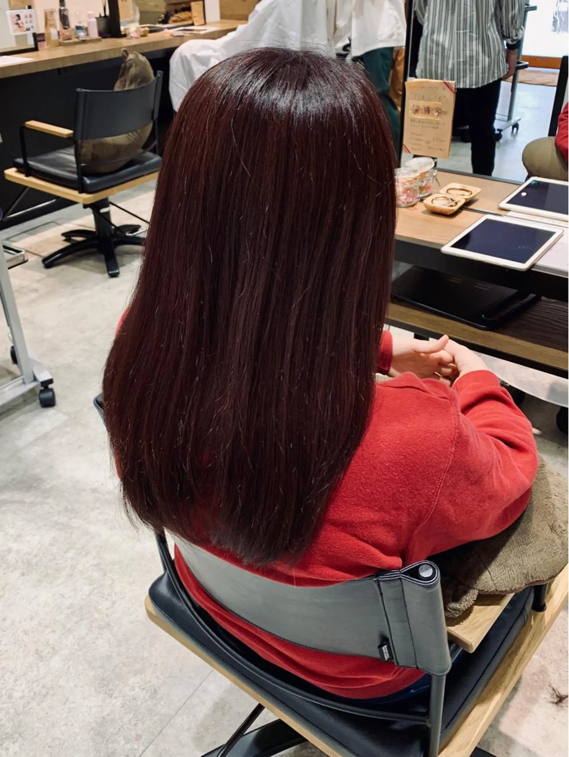 セミロング カラー ヘアアレンジ ブリーチ ブリーチなしカラー ピンクカラー ピンクパープル パープルカラー SALOWIN川崎所属・似合わせレイヤー/ 美髪縮毛矯正/ミナエのヘアスタイル