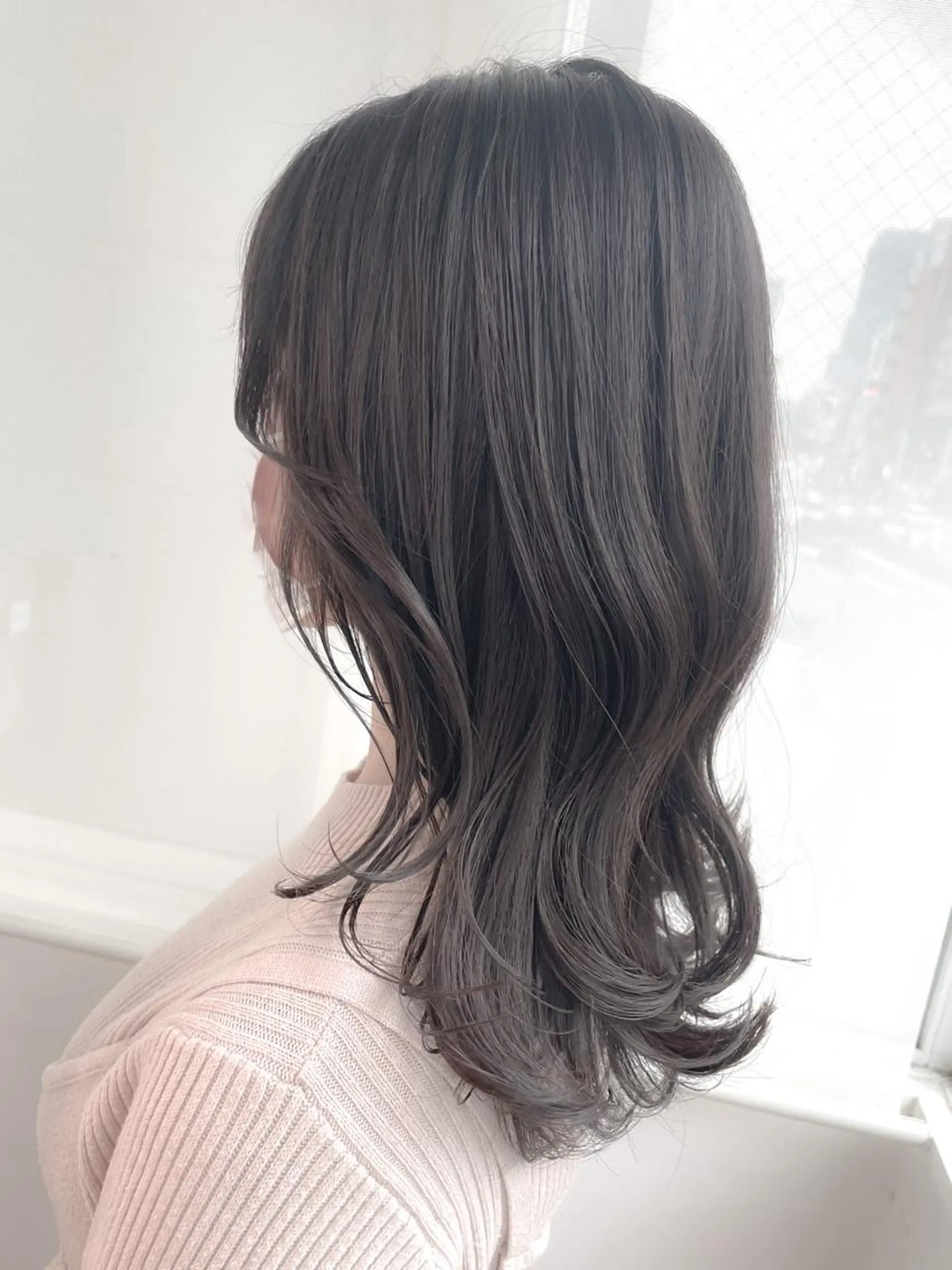 ミディアム カラー ヘアアレンジ 透明感カラー Lehm所属・表参道/さあ や/大人ナチュラルのヘアスタイル