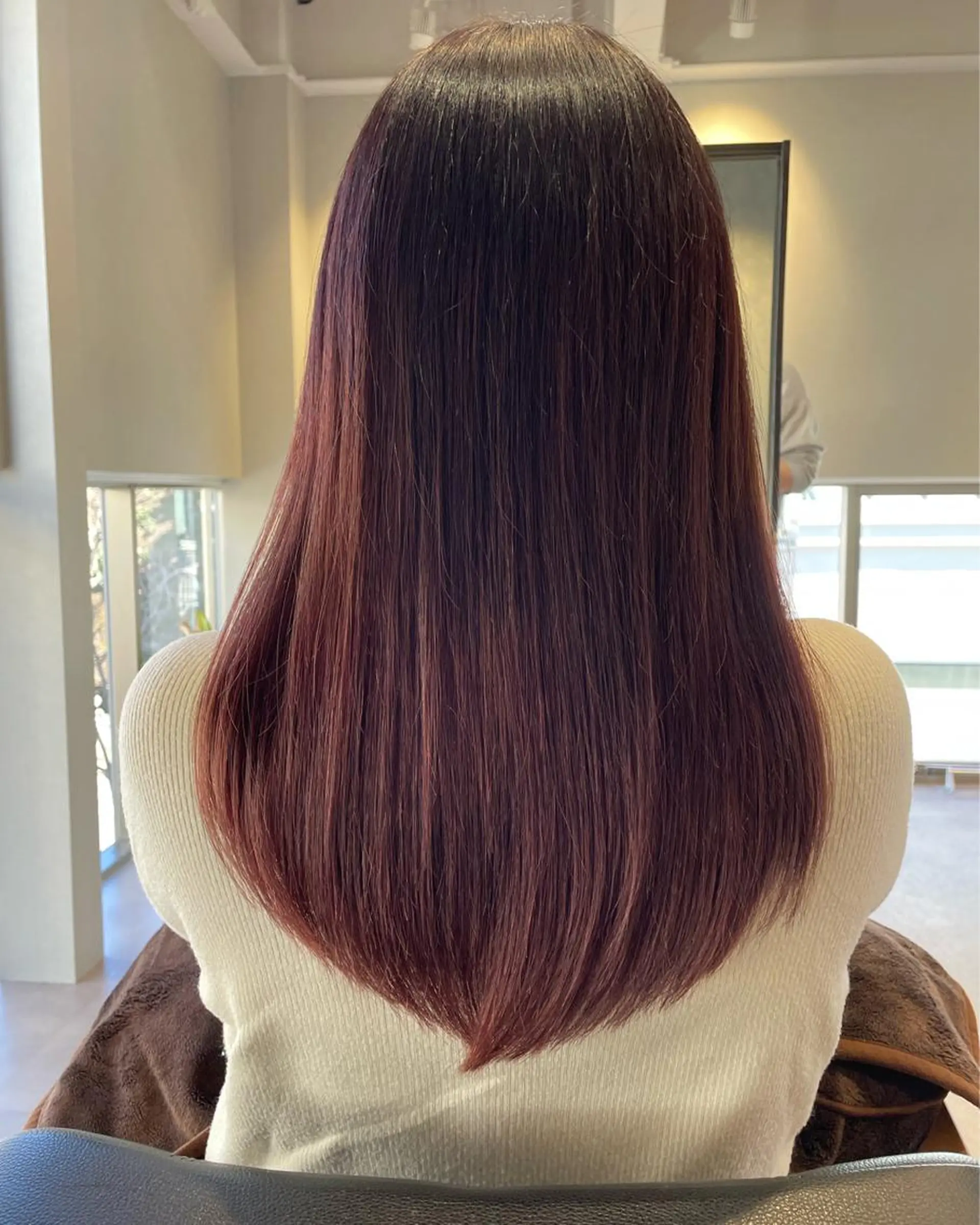 ロング ボブ エギョモリ 外国人風カラー ハイライト 髪質改善 ヘアカラー 韓国風/オシャレ /縮毛矯正/滝口琴未のヘアスタイル