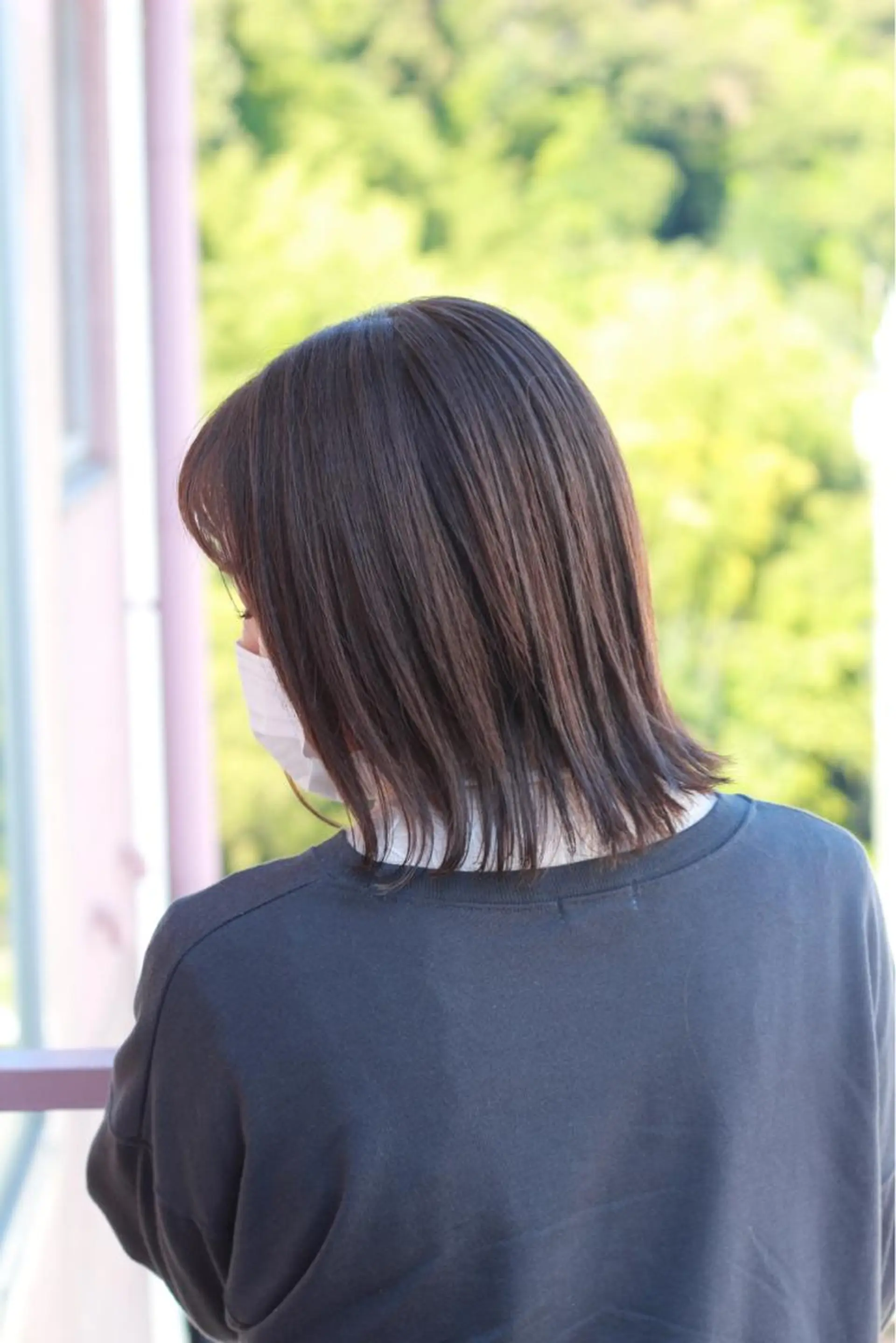 ミディアム カラー 切りっぱなしロブ カット ヘアカラー Viage （ビアージュ）のヘアスタイル