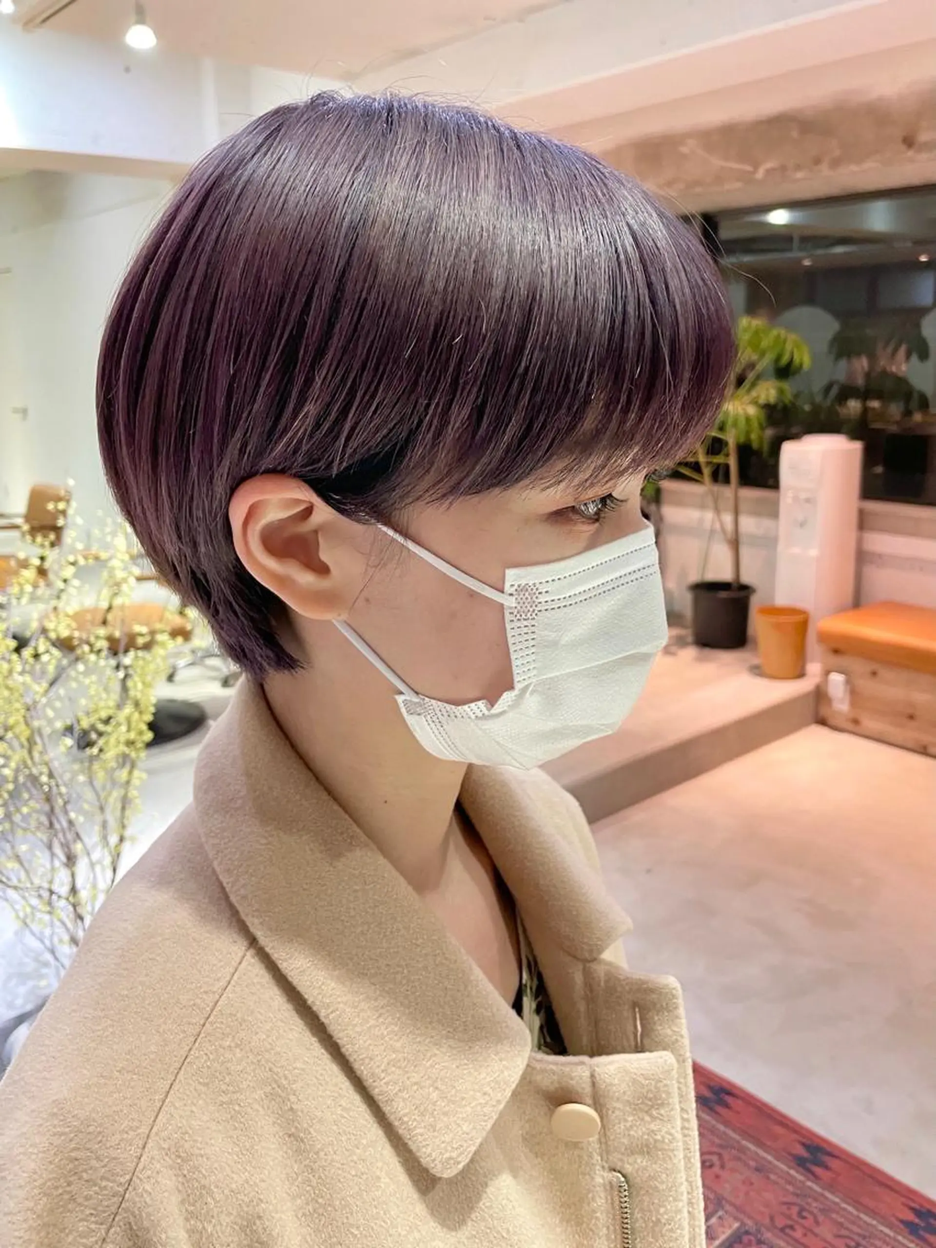 ショート カラー ハンサムショート グレージュ ラベンダーカラー ラベンダーグレージュ ラベンダーグレー カット ヘアカラー トリートメント ショート・ボブ 徳竹淳一のヘアスタイル