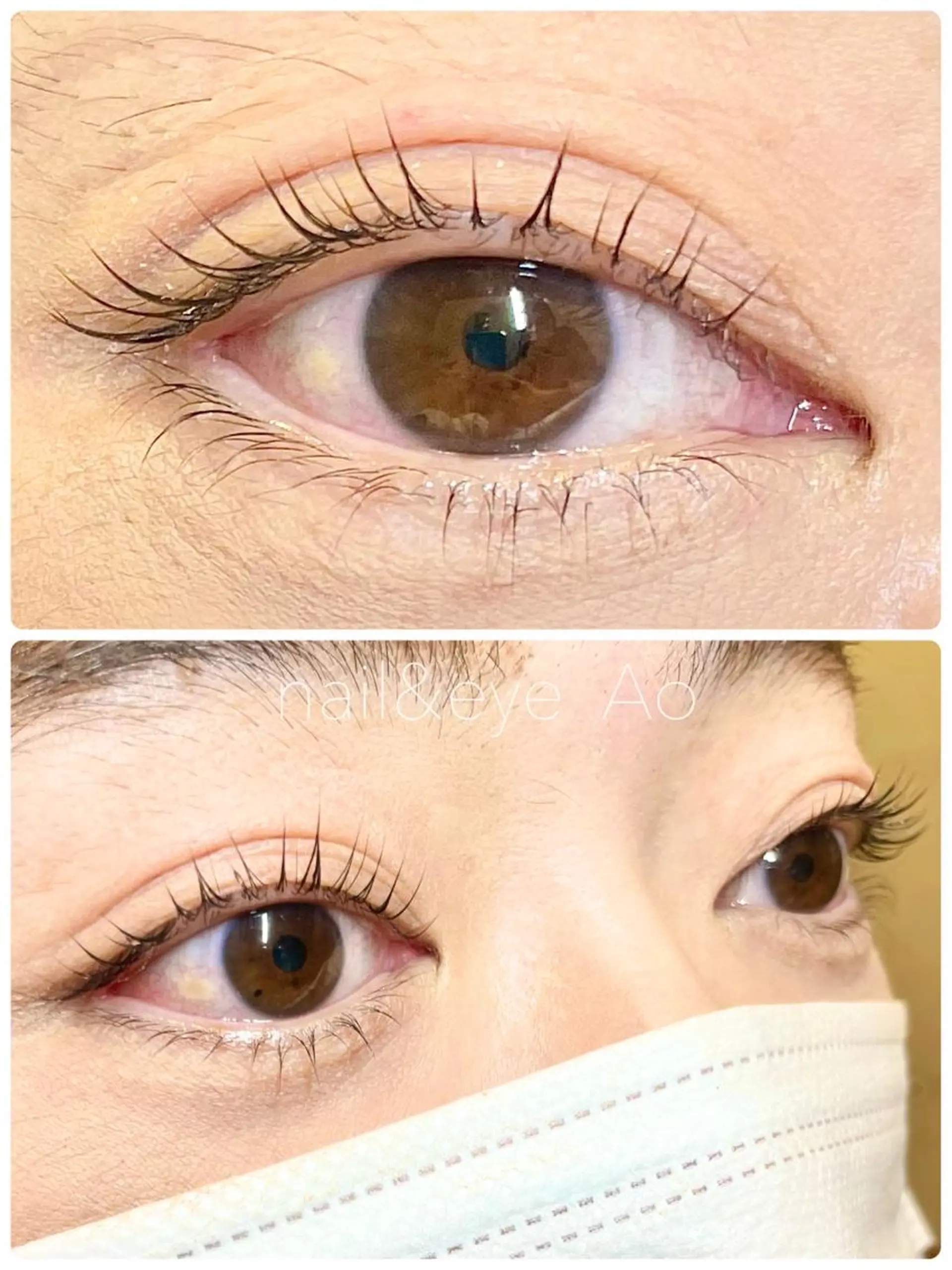 ミディアム カラー パーマ ヘアアレンジ メンズ キッズ ネイル マツエク・マツパ アイブロウ マツパ nail&eye Aoのマツエク・マツパデザイン