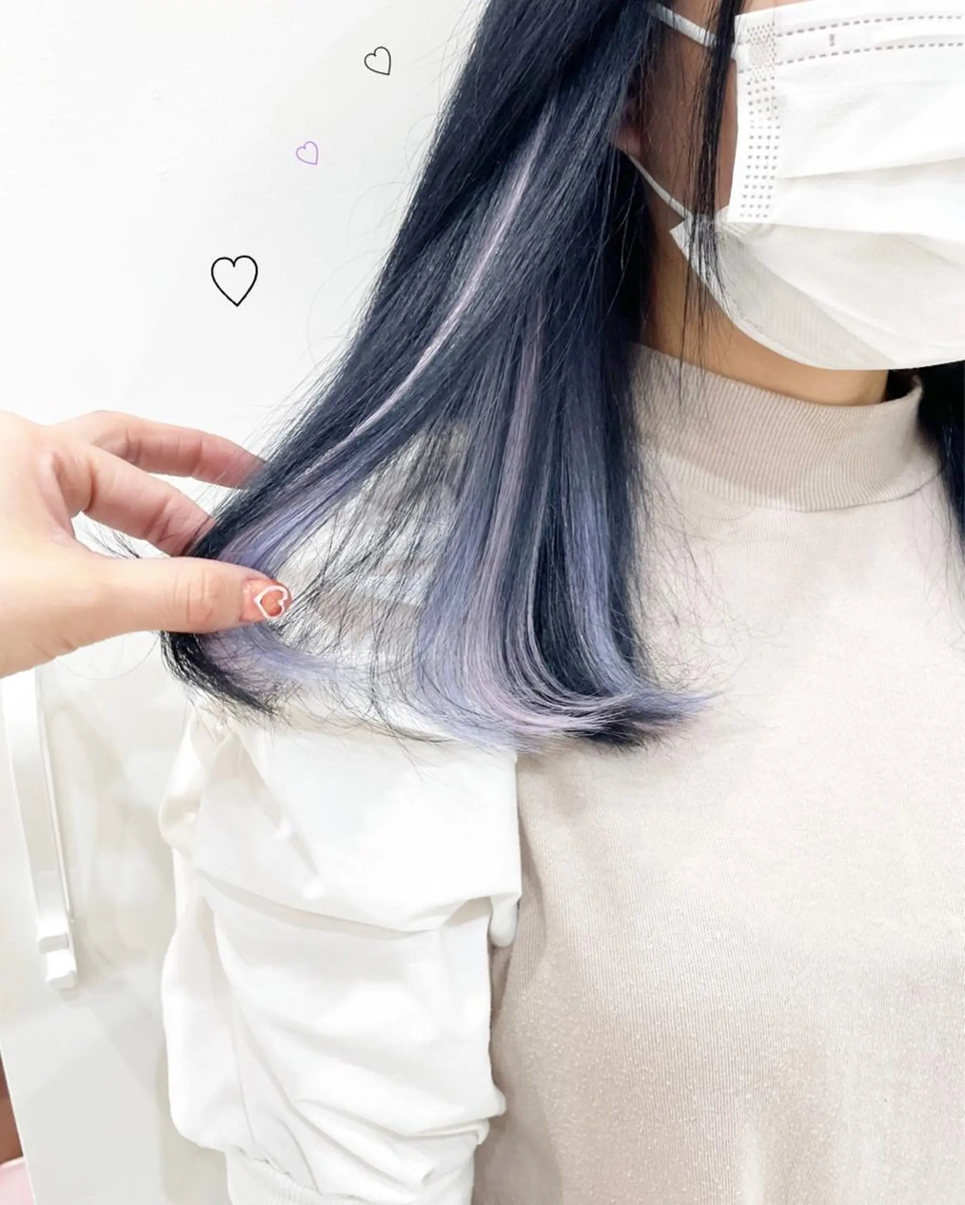 ミディアム カラー ラベンダーカラー エクステ カット エクステ EMANON新宿東口所属・新宿駅近♡個室 ♡関口三都季🌜のヘアスタイル