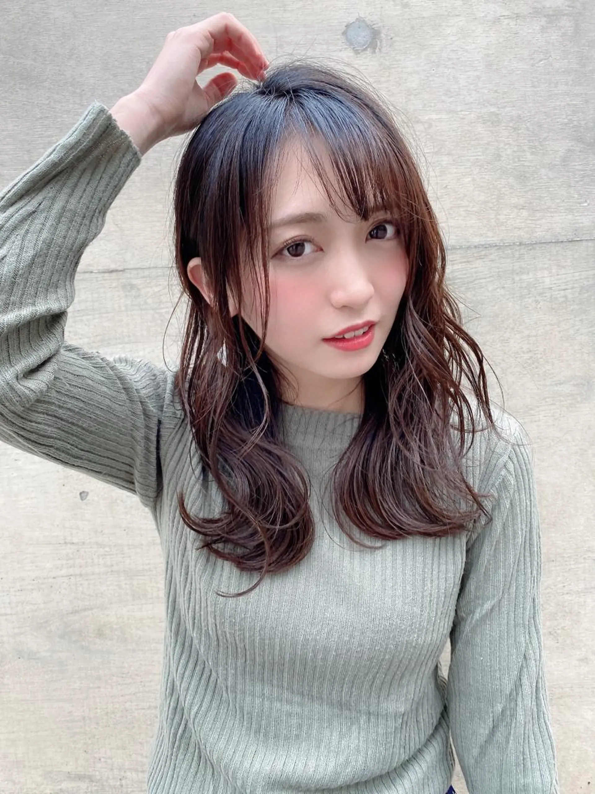 セミロング カラー ボブ韓国風レイヤー 髪質改善/畠中ケントのヘアスタイル