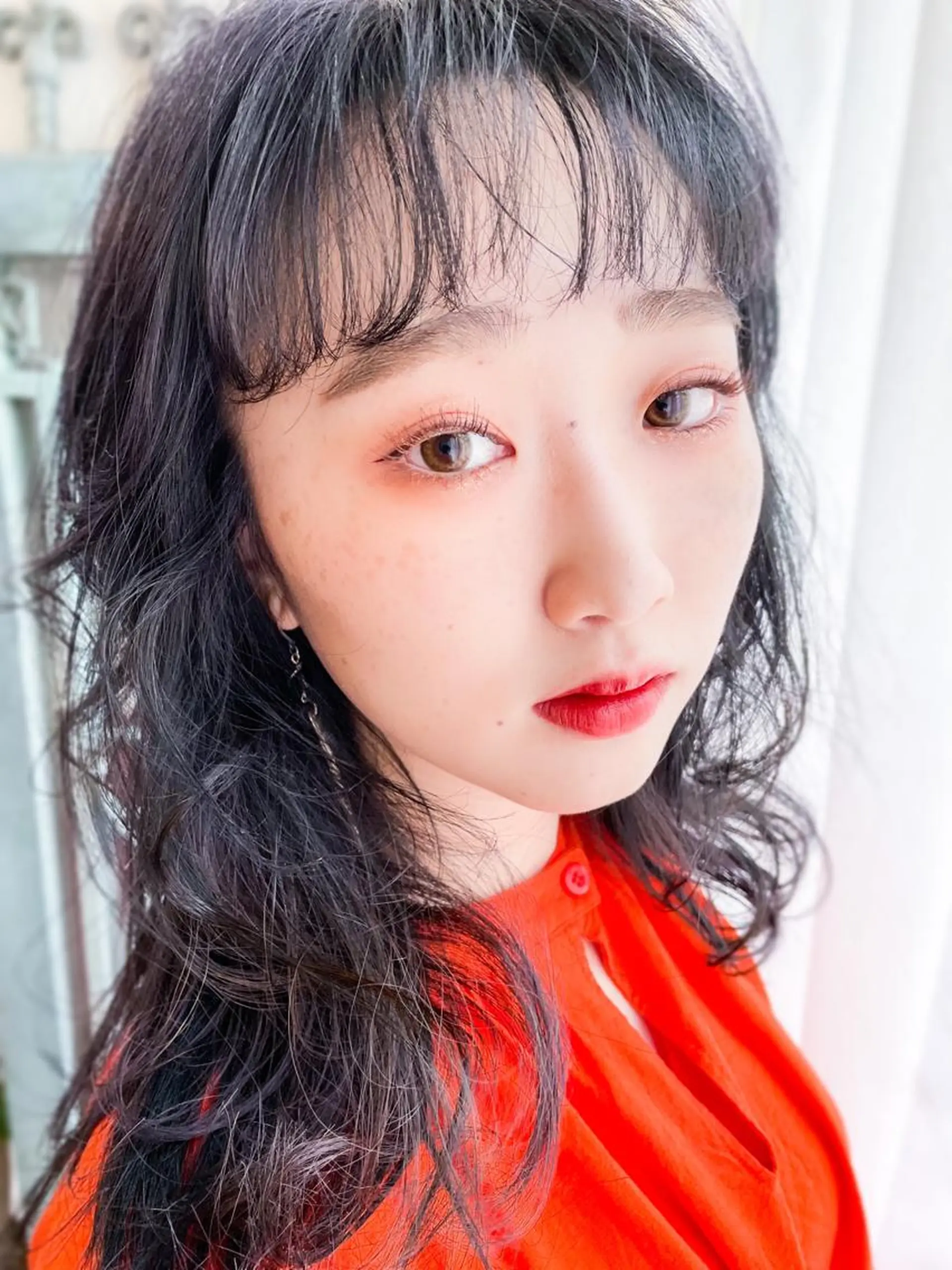 セミロング カラー ヘアアレンジ メンズ カット パーマ ヘアセット 表参道Lise おおいしおりのヘアスタイル