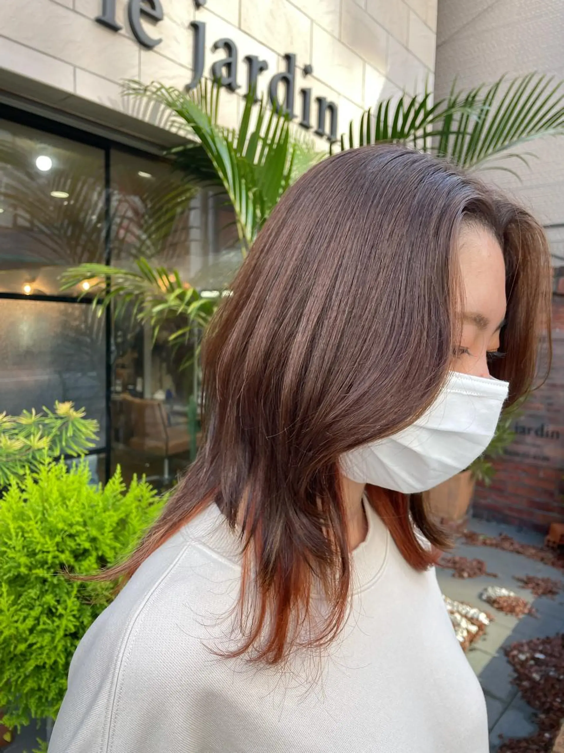 セミロング カラー カット ヘアカラー トリートメント SHIAN橋本店 おぐちまほのヘアスタイル