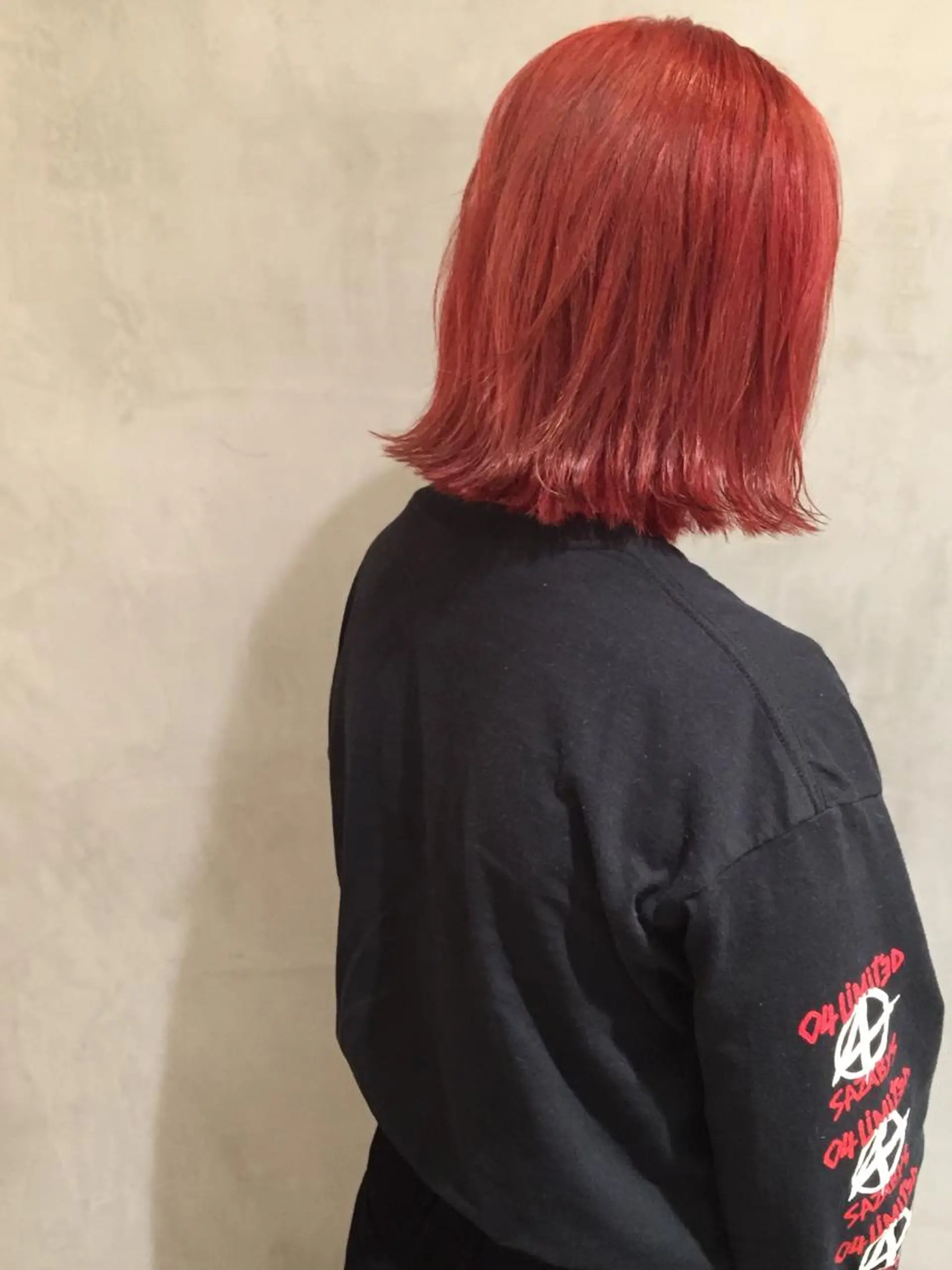 ショート カラー レッドカラー laughl所属・大西 直人のヘアスタイル