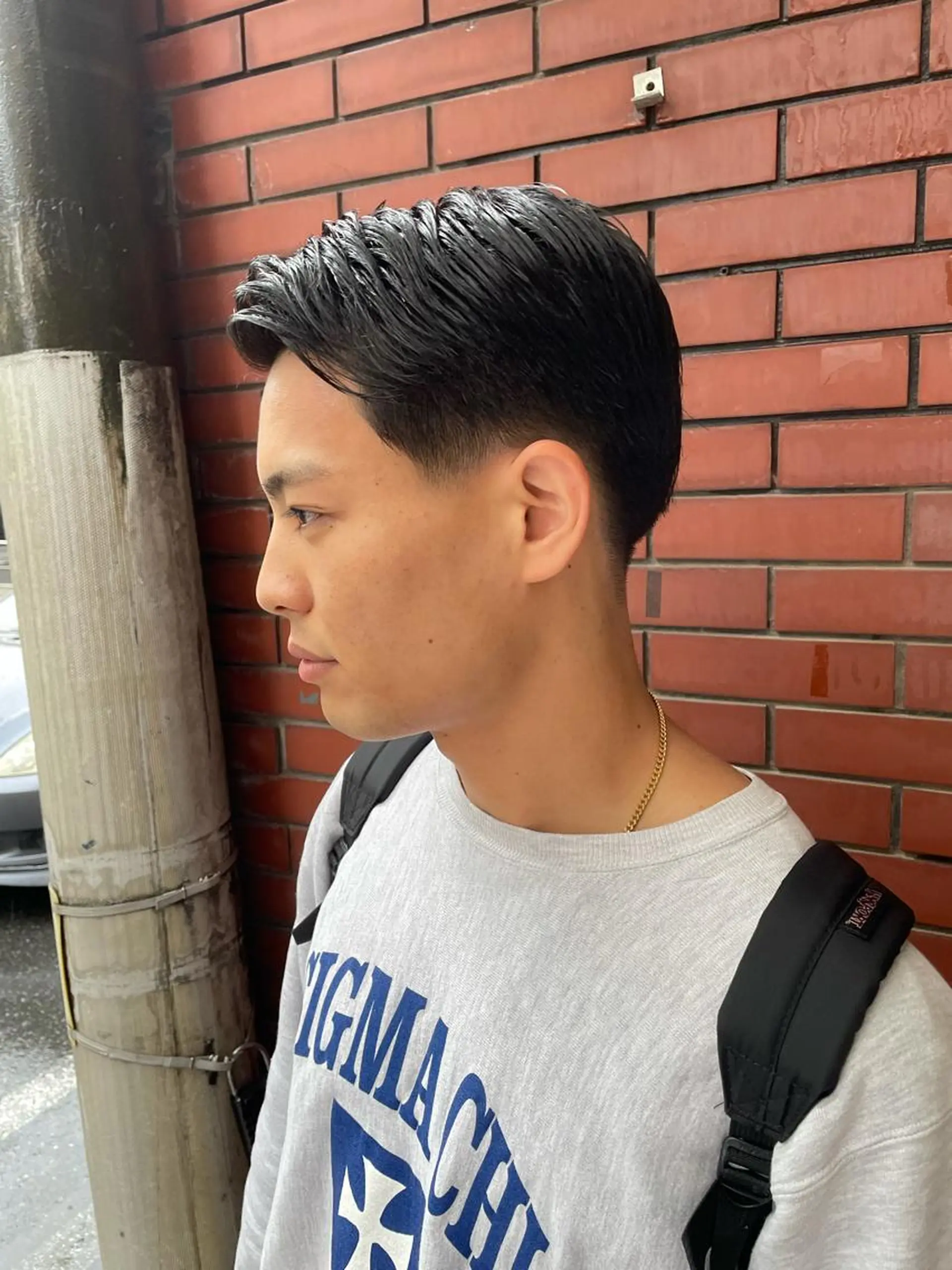 メンズ カット スパイキーパーマ 柏NO1 藤本葉のヘアスタイル