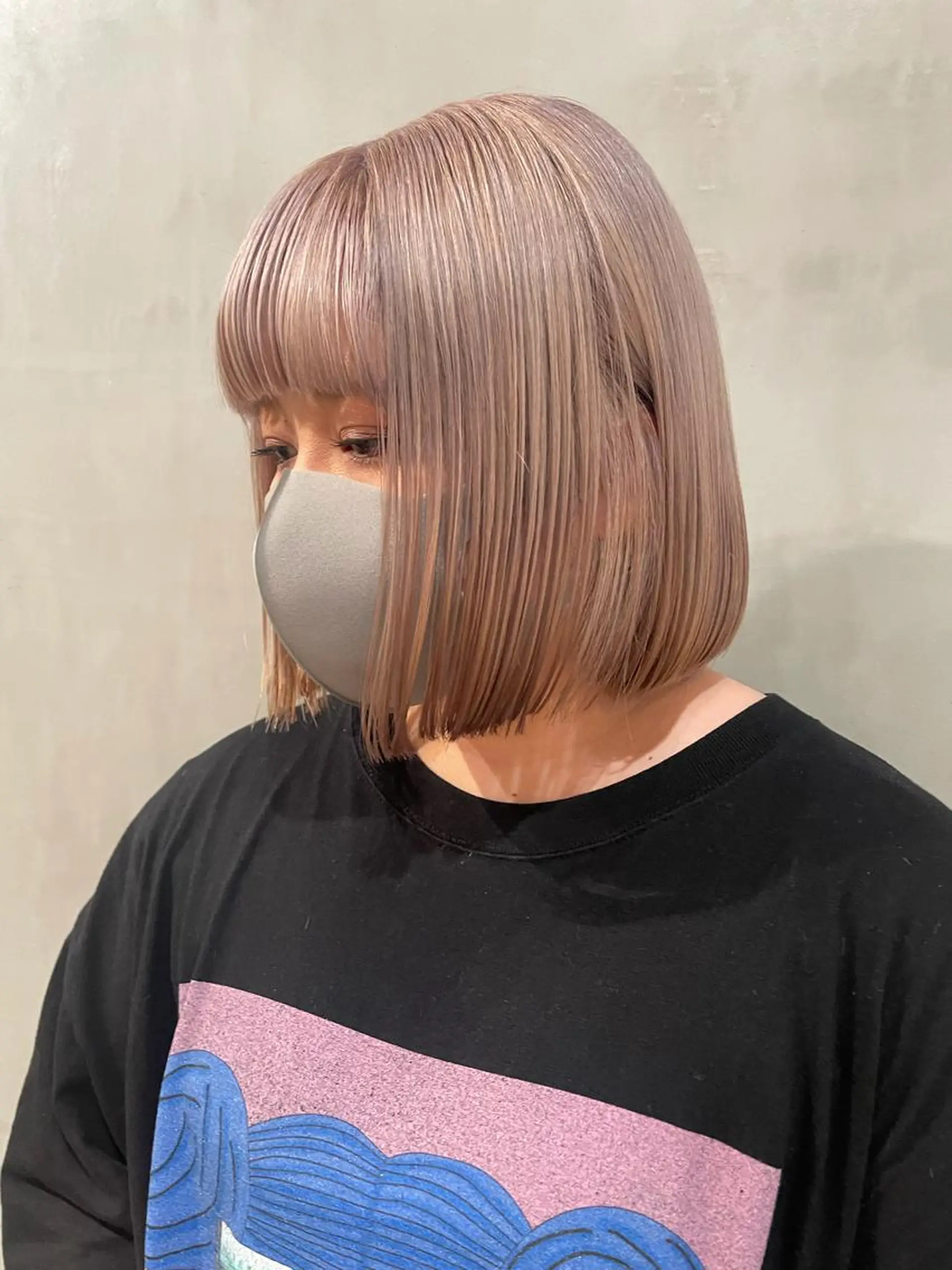 ミディアム カラー カット ヘアカラー トリートメント 優 作のヘアスタイル