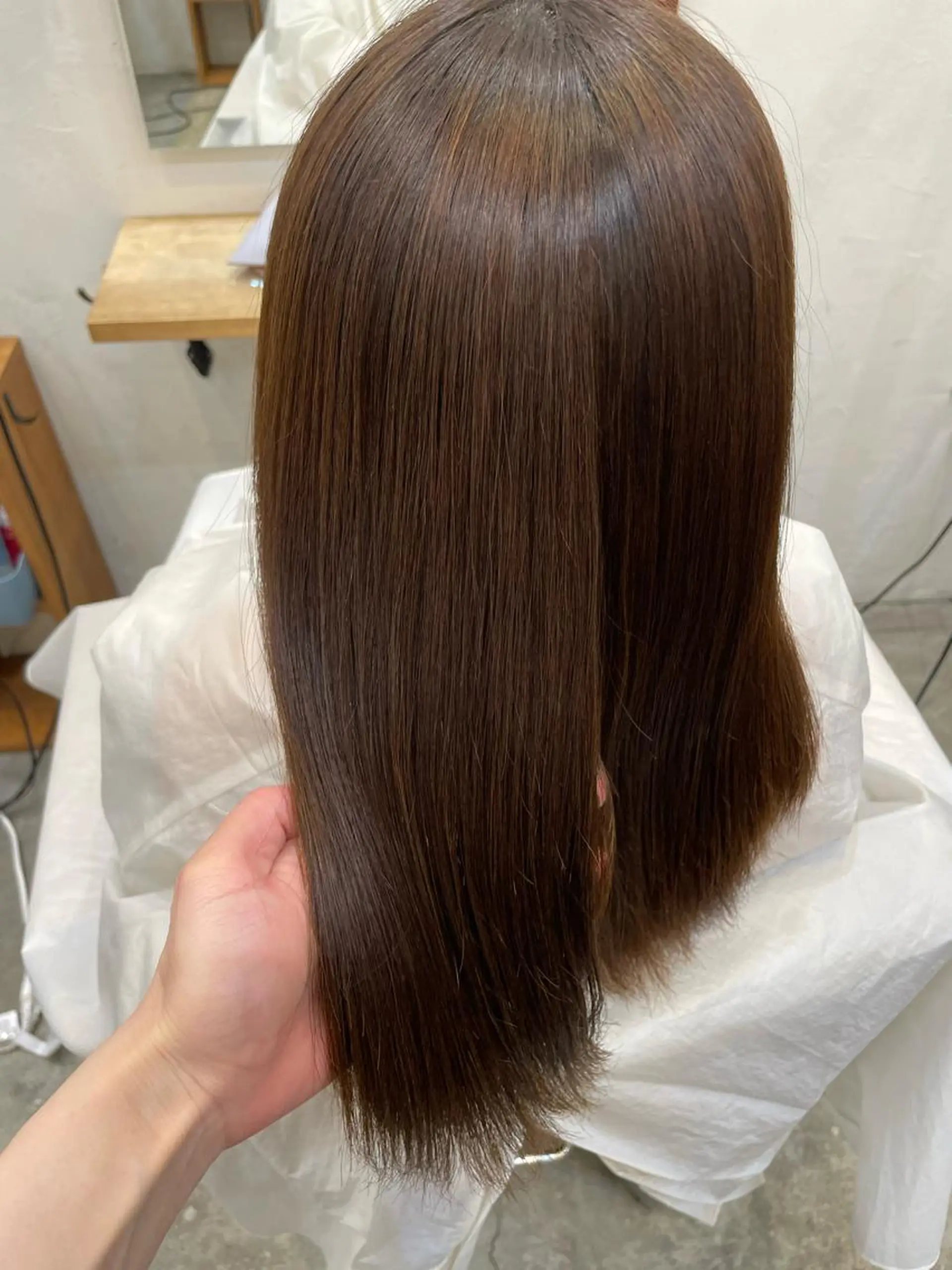 ロング 縮毛矯正 ショートカット いちば　ゆなのヘアスタイル