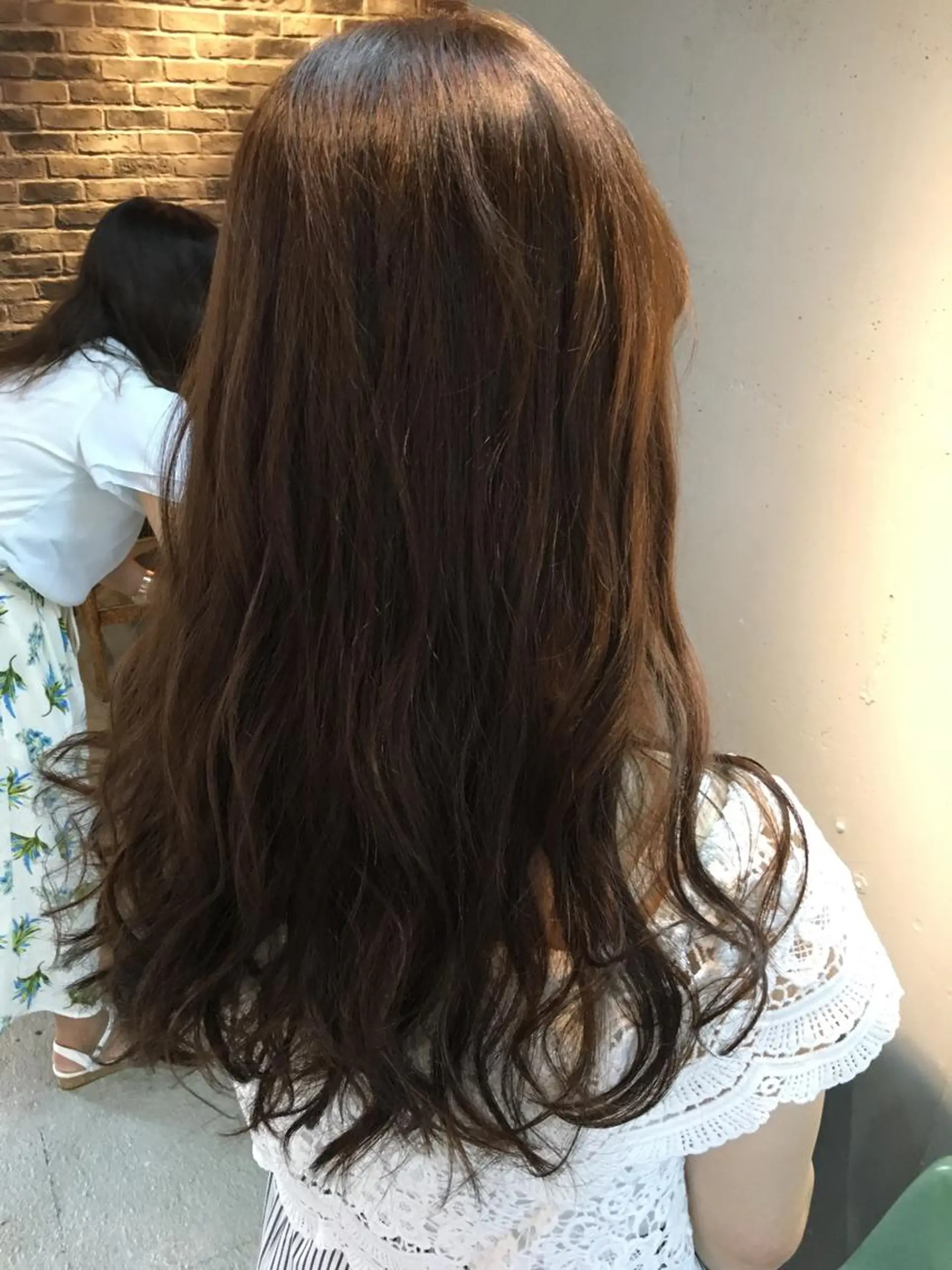 ロング カラー パーマ ブラウンカラー 代表 中島貴志のヘアスタイル