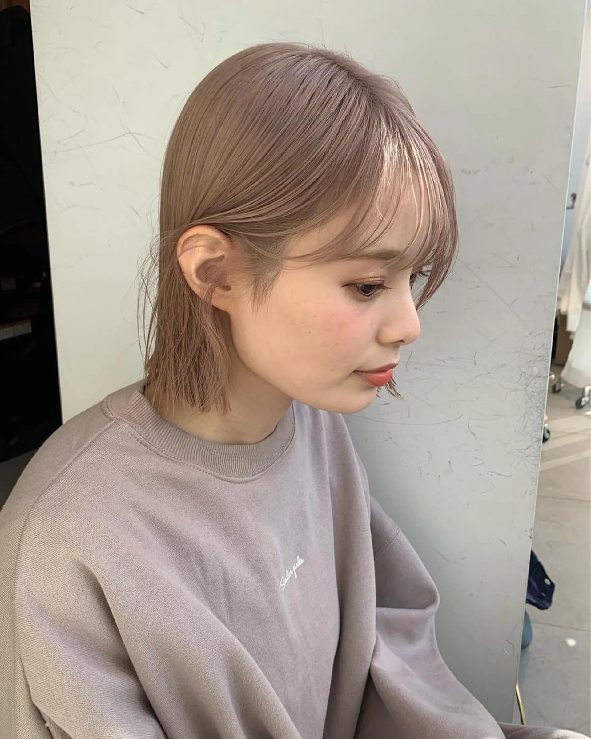 ショート カラー ブリーチ ヘアカラー トリートメント ヘアセット レイヤー専門家 ダブルカラー修のヘアスタイル