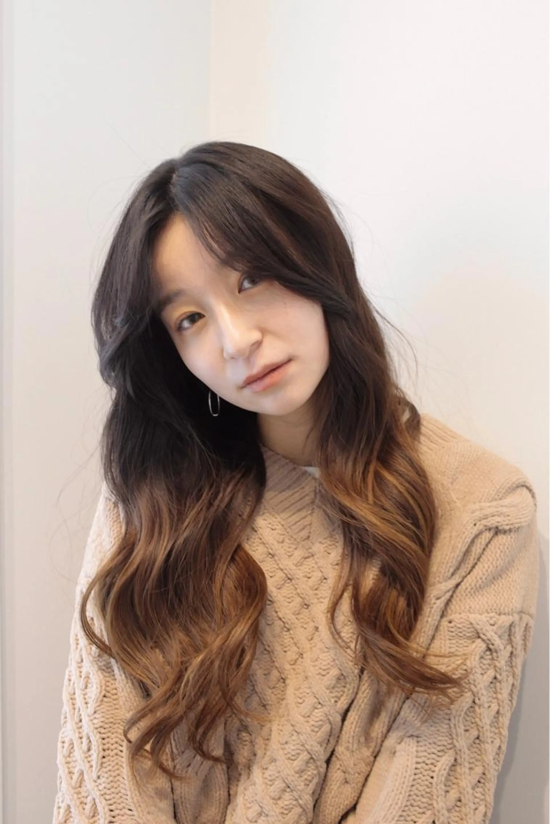 ロング ヨシンモリ 韓国風ヘア レイヤーカット ヘアカラー トリートメント ✨上品可愛い 垢抜けカラー/後藤✨のヘアスタイル