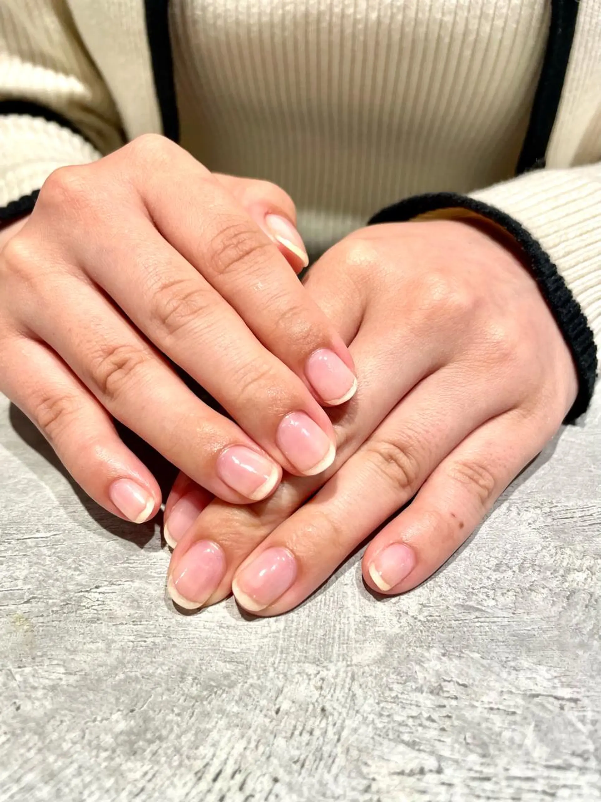 ショート ネイル クリアネイル シンプルネイル mamAsIenne所属・深沢 せいなのネイルデザイン