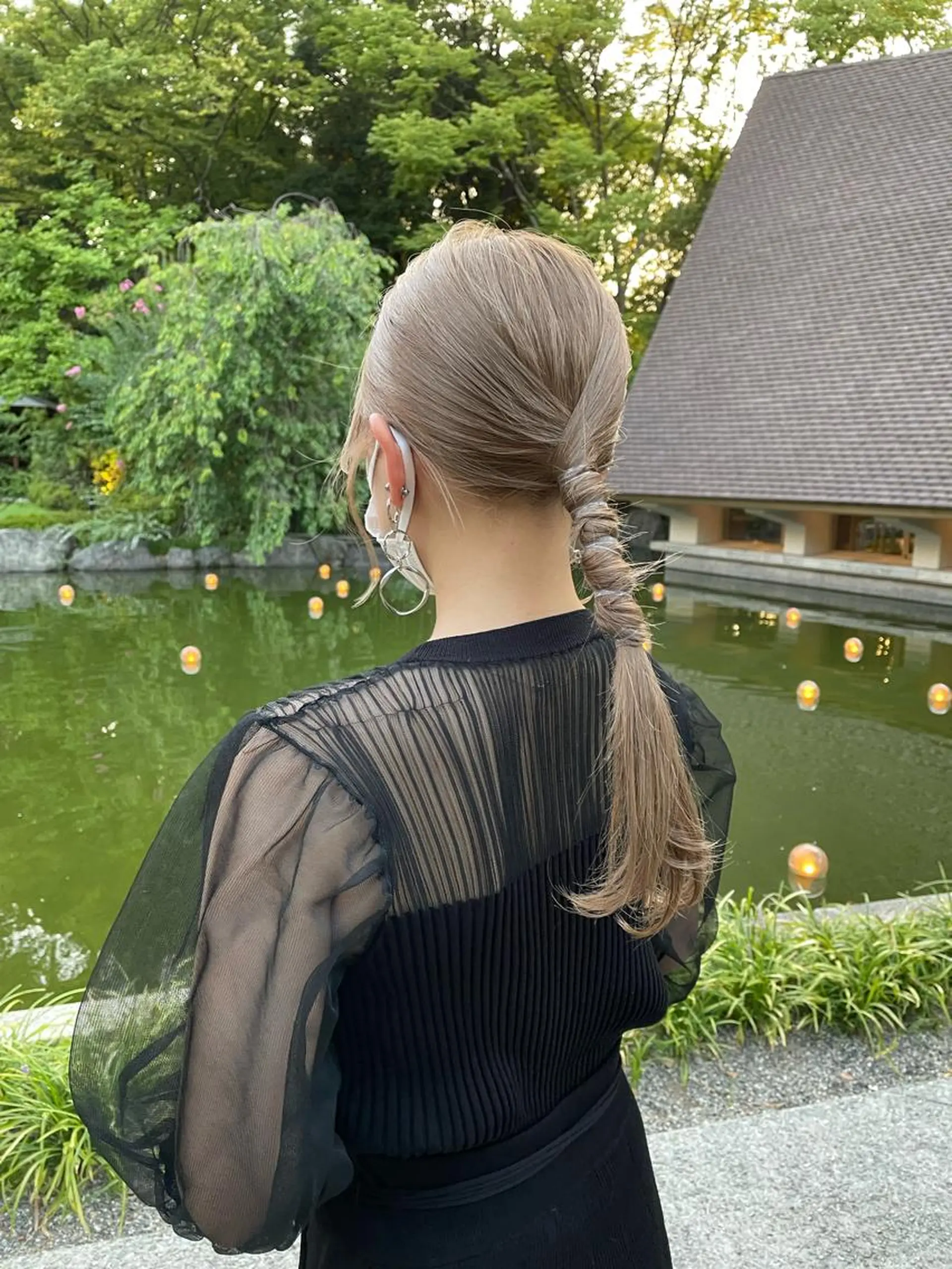 セミロング ヘアアレンジ カット ヘアカラー 福崎 真奈のヘアスタイル