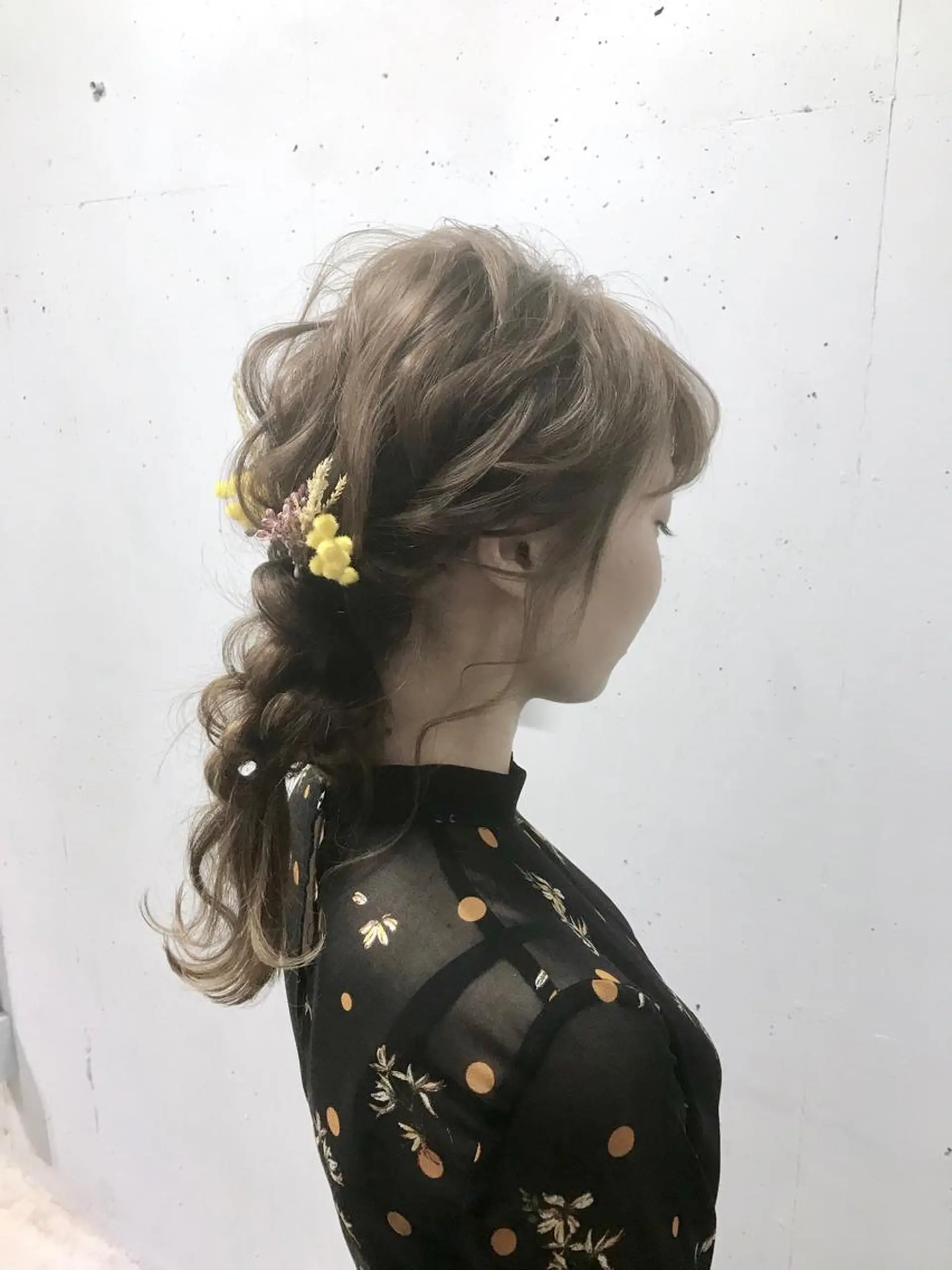 ミディアム ヘアアレンジ ヘアセット 新井 広樹のヘアスタイル