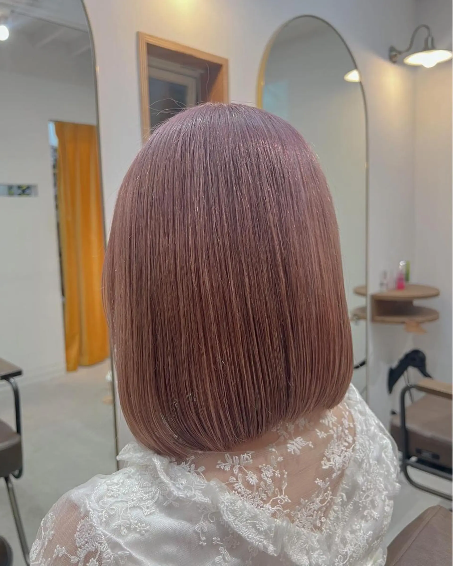 ショート カラー ベージュカラー ピンクカラー ピンクベージュ ボブ カット ヘアカラー トリートメント 色素薄めカラー❤︎ chihiroのヘアスタイル