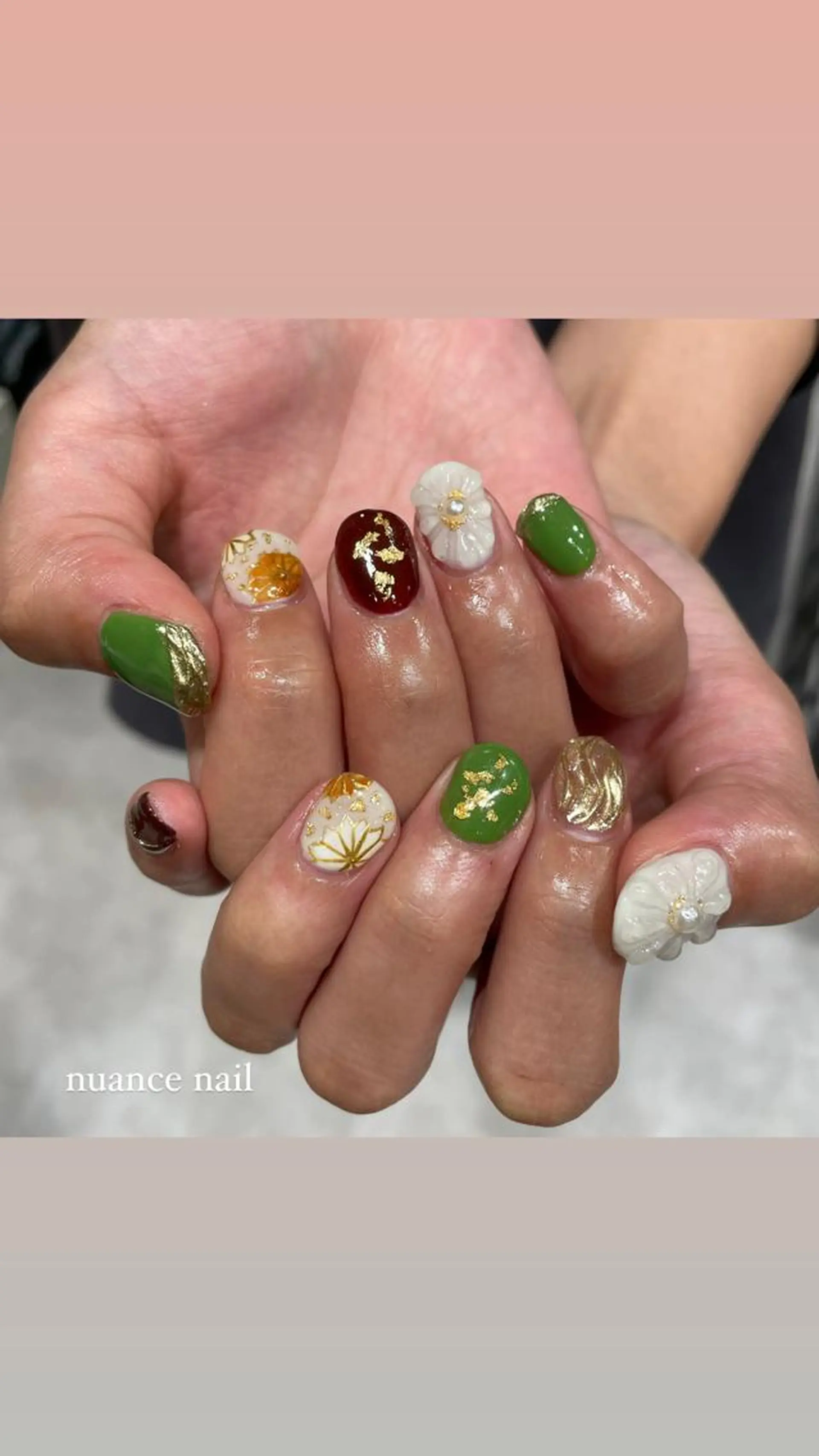 ネイル ハンドネイル 淡色ネイル 🎀moeのネイルデザイン