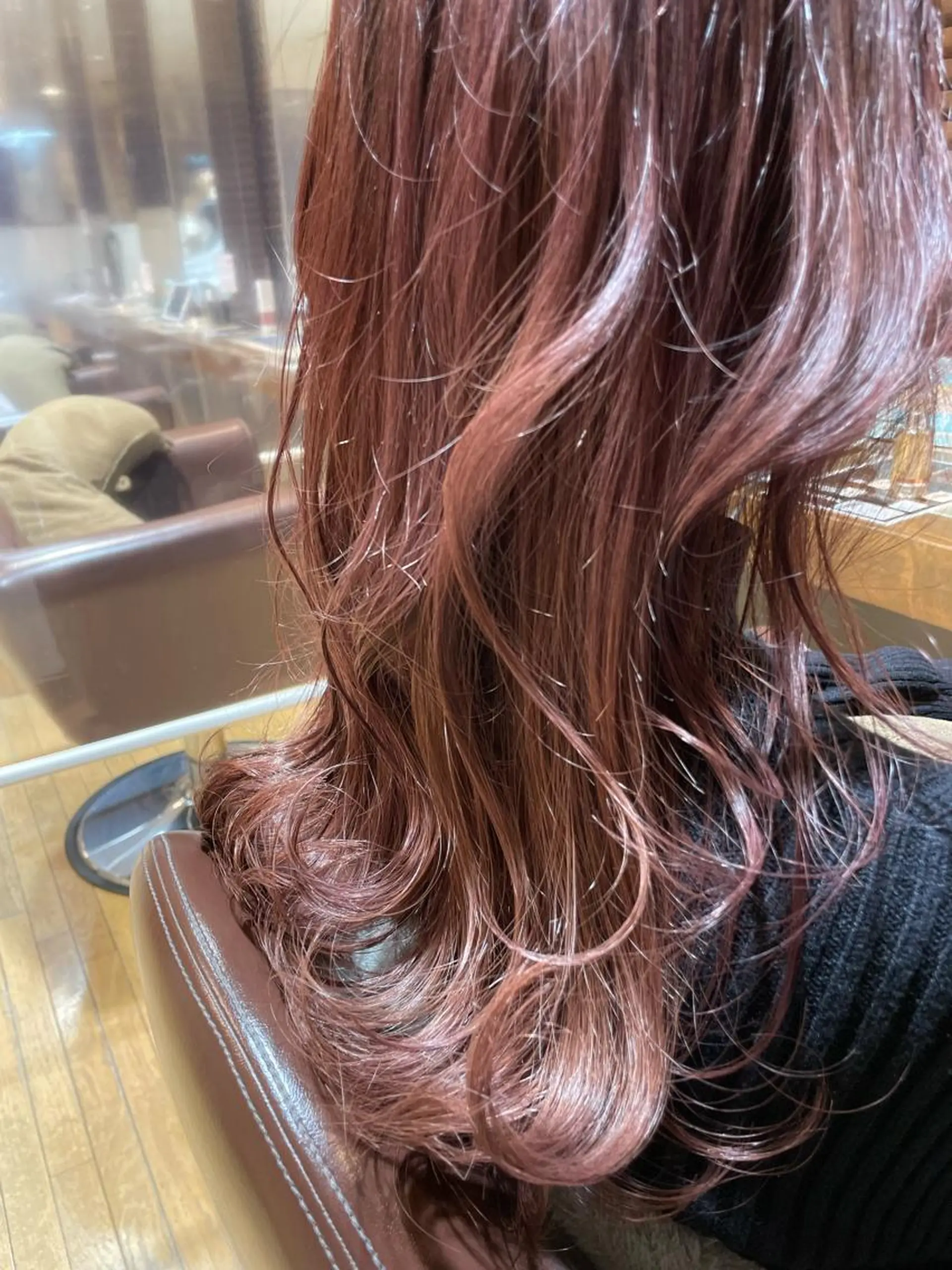 セミロング カラー ブラウンカラー ピンクカラー ピンクブラウン ヘアカラー 佐賀里栞南🌼🐰 /ナチュラルスタイルのヘアスタイル
