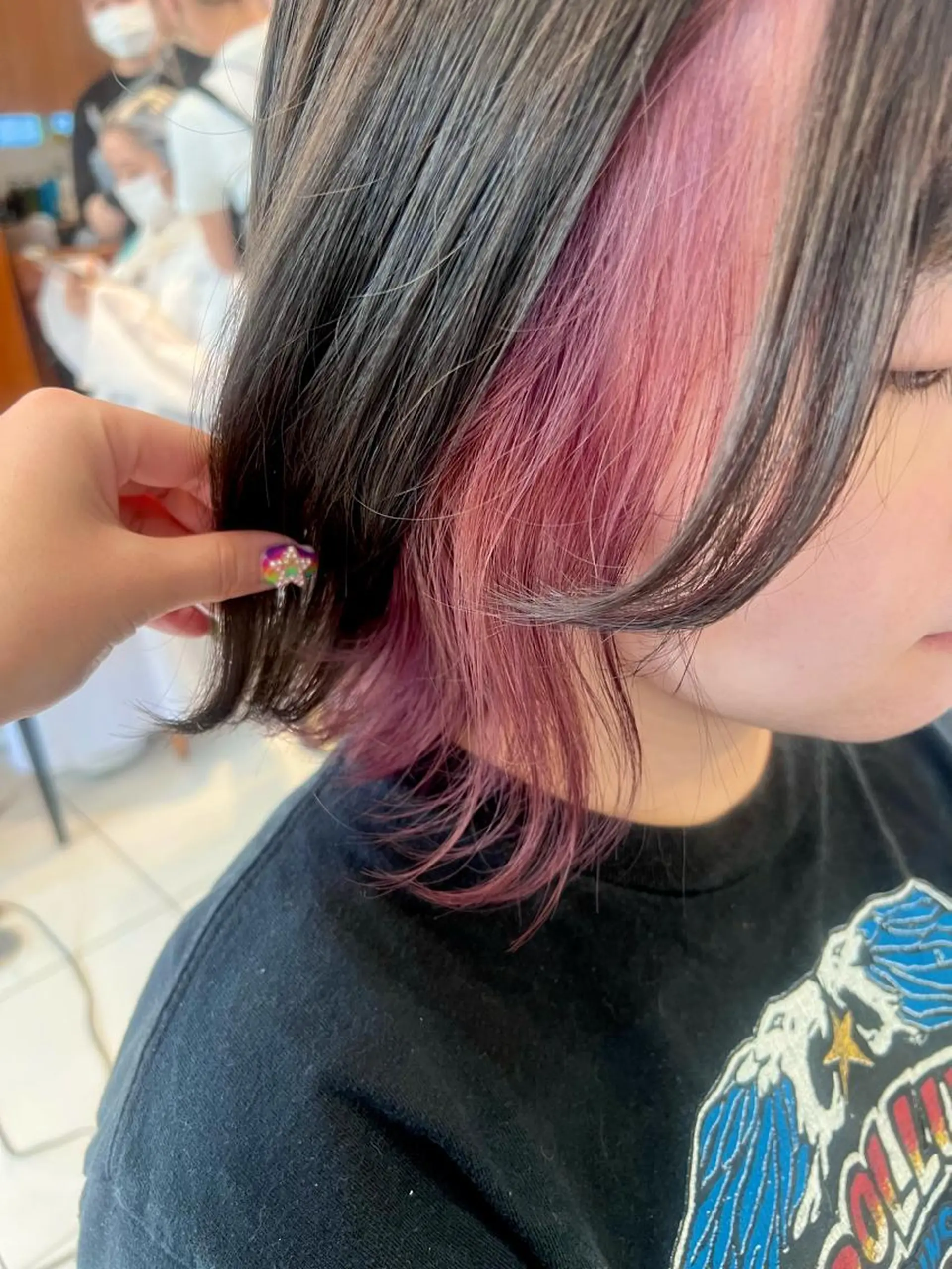 ショート カラー ラベンダーカラー ピンクカラー ピンクラベンダー ヘアカラー かわの ももな 💜ྀིのヘアスタイル