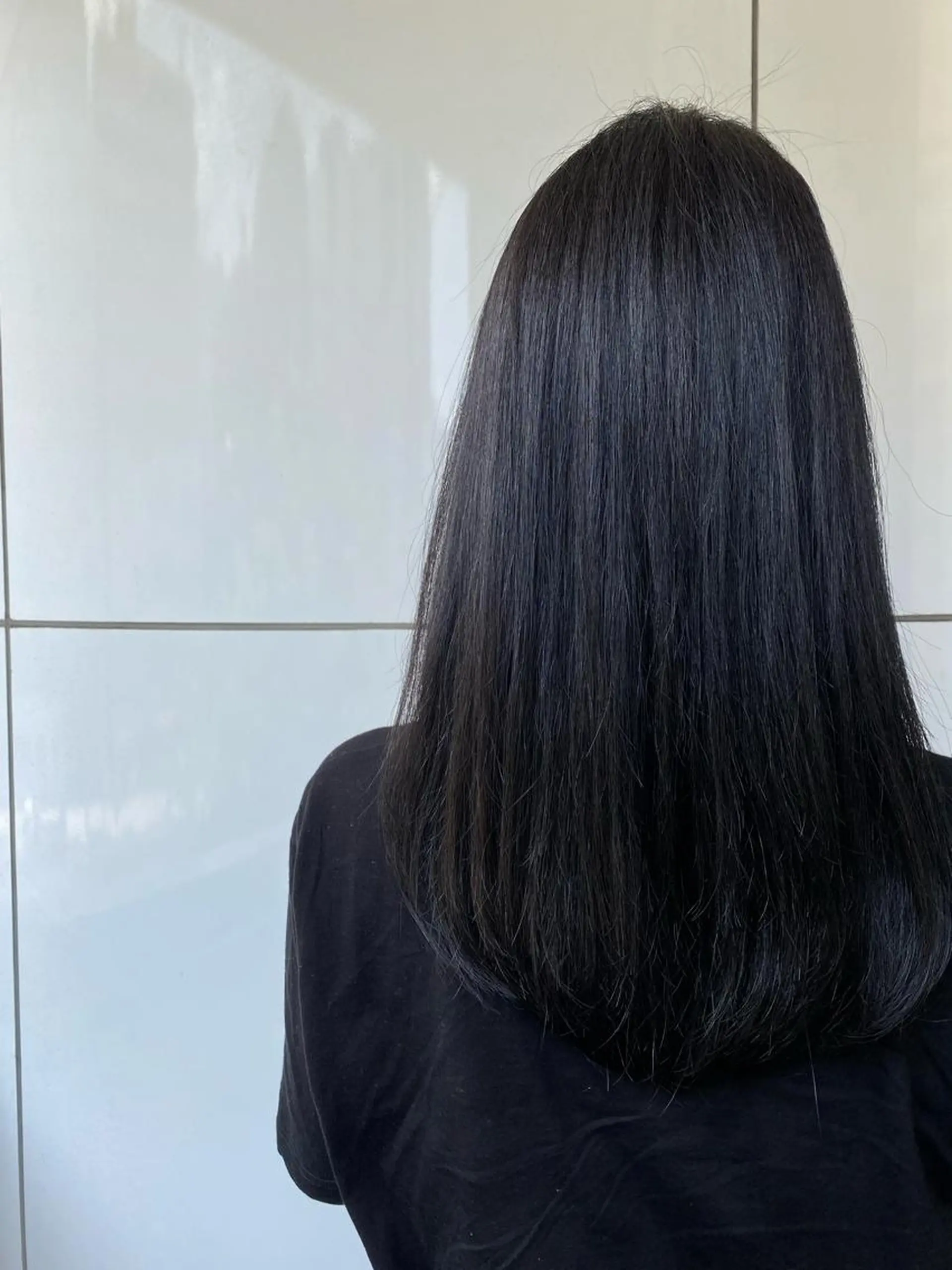 セミロング カラー ヘアアレンジ ネイル マツエク・マツパ ネイビーカラー ネイビー 福壽 優奈のヘアスタイル