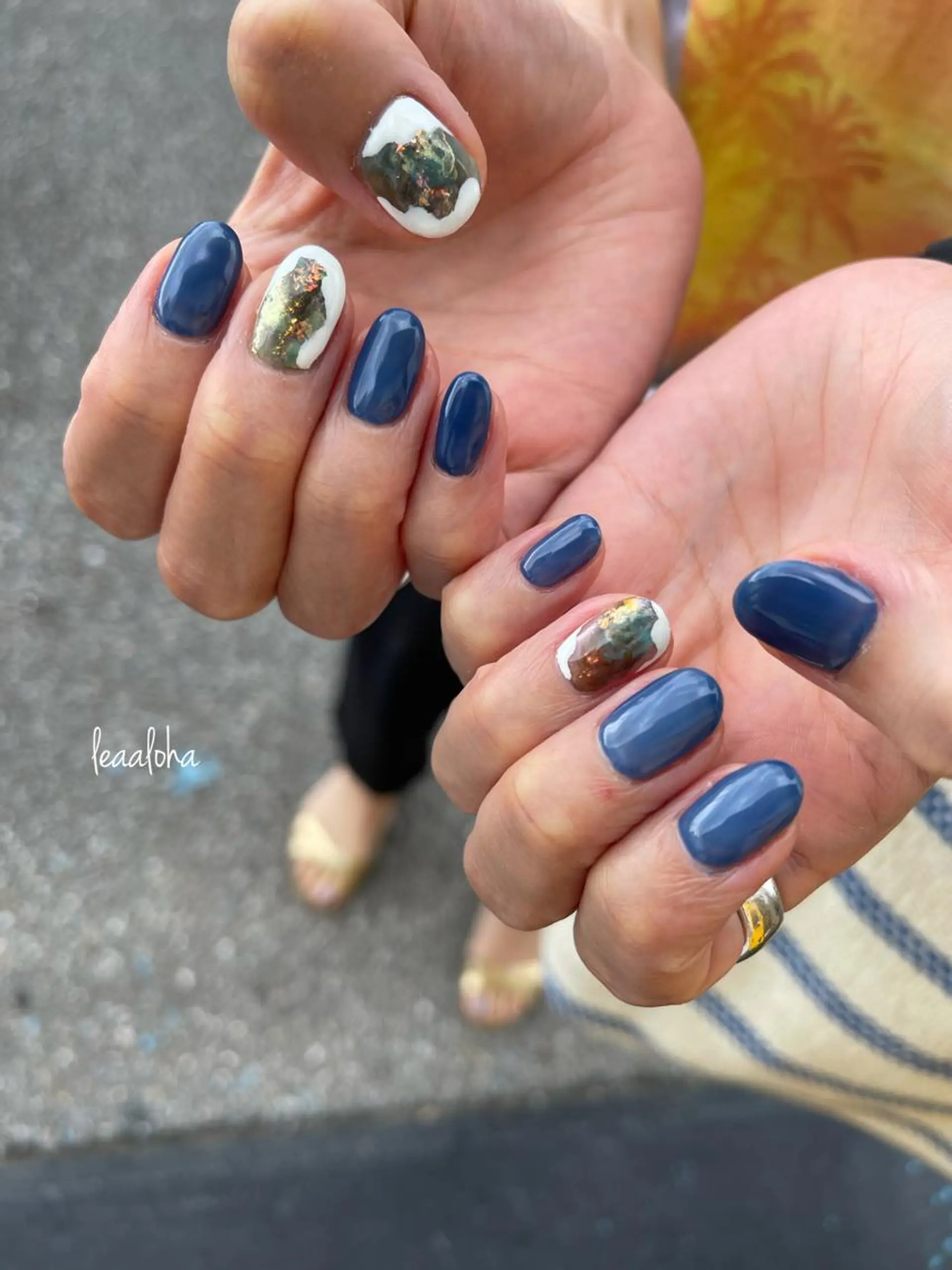 ネイル ブルー クリアネイル フットネイル メンズネイル ニュアンスネイル ハンドネイル leaaloha　byBROWN HAIR所属・レアアロハ宇都宮 /ネイル.脱毛のネイルデザイン