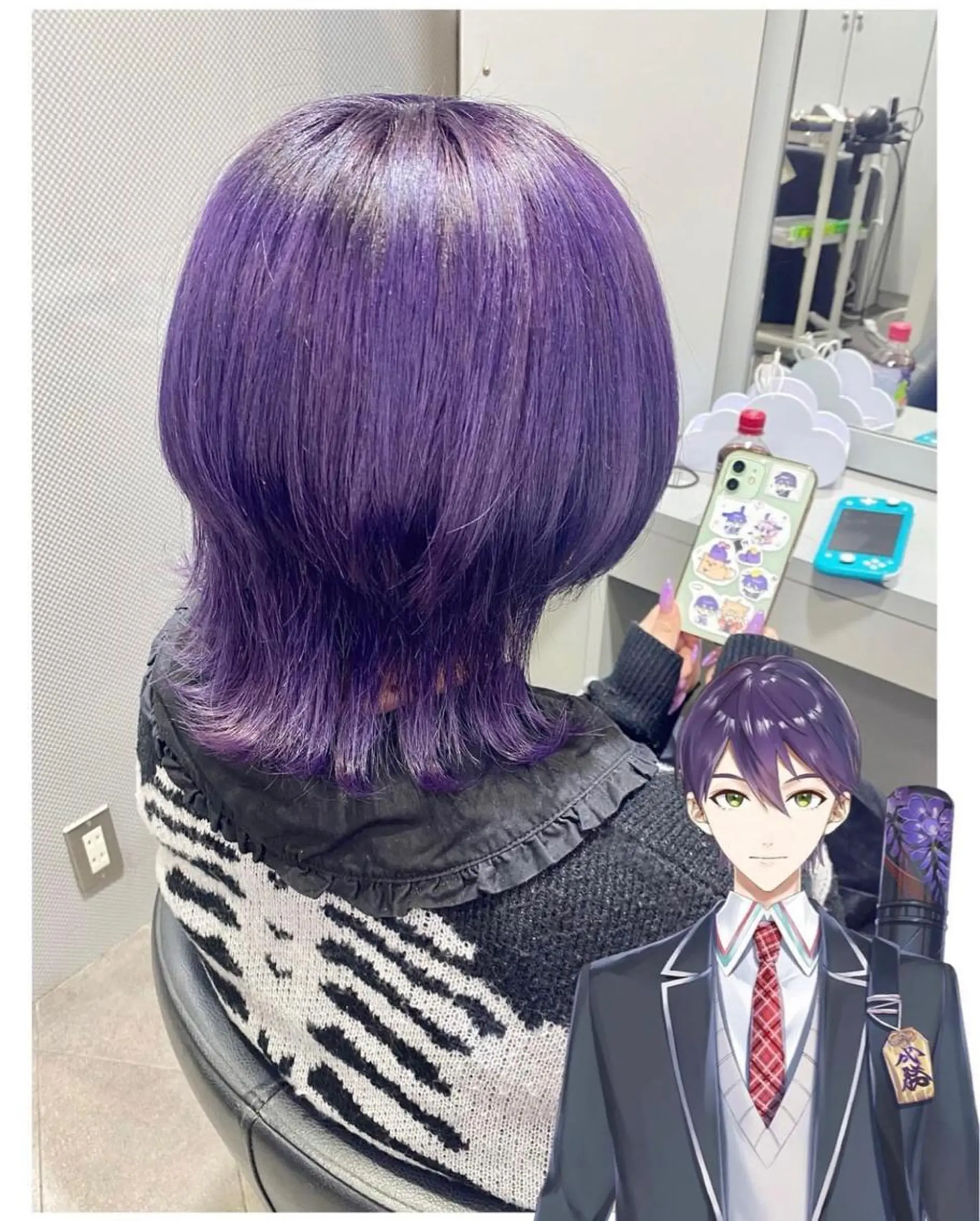 ショート カラー パープルカラー ヘアカラー GARU-ガル-所属・TSUNO🦖 派手髪/オタク美容師のヘアスタイル