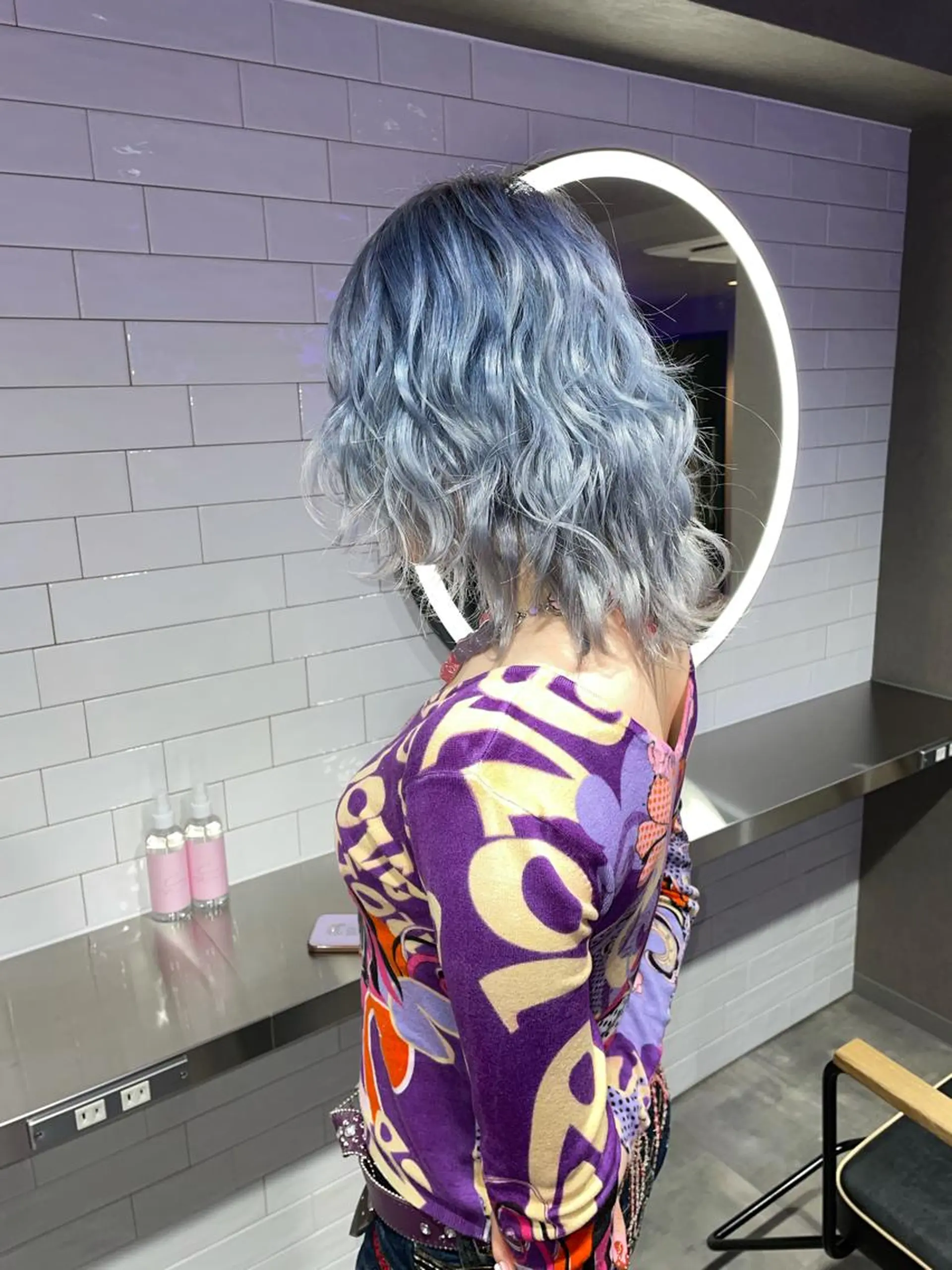 カラー ブリーチ メンズパーマモデル 募集　サトチハルのヘアスタイル