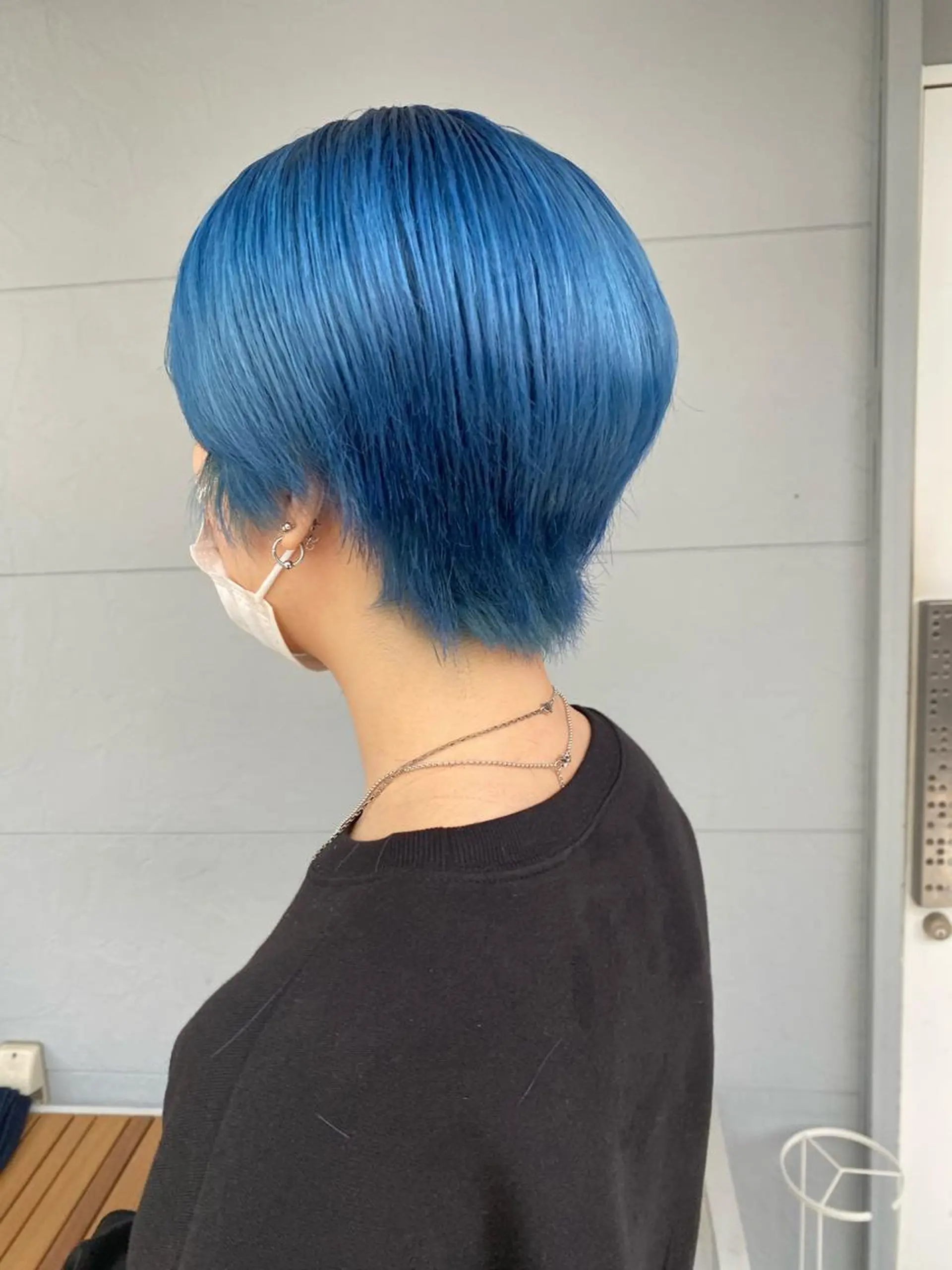 ショート カラー ブルーカラー ヘアカラー トリートメント lani 天神大名/ブリーチのヘアスタイル