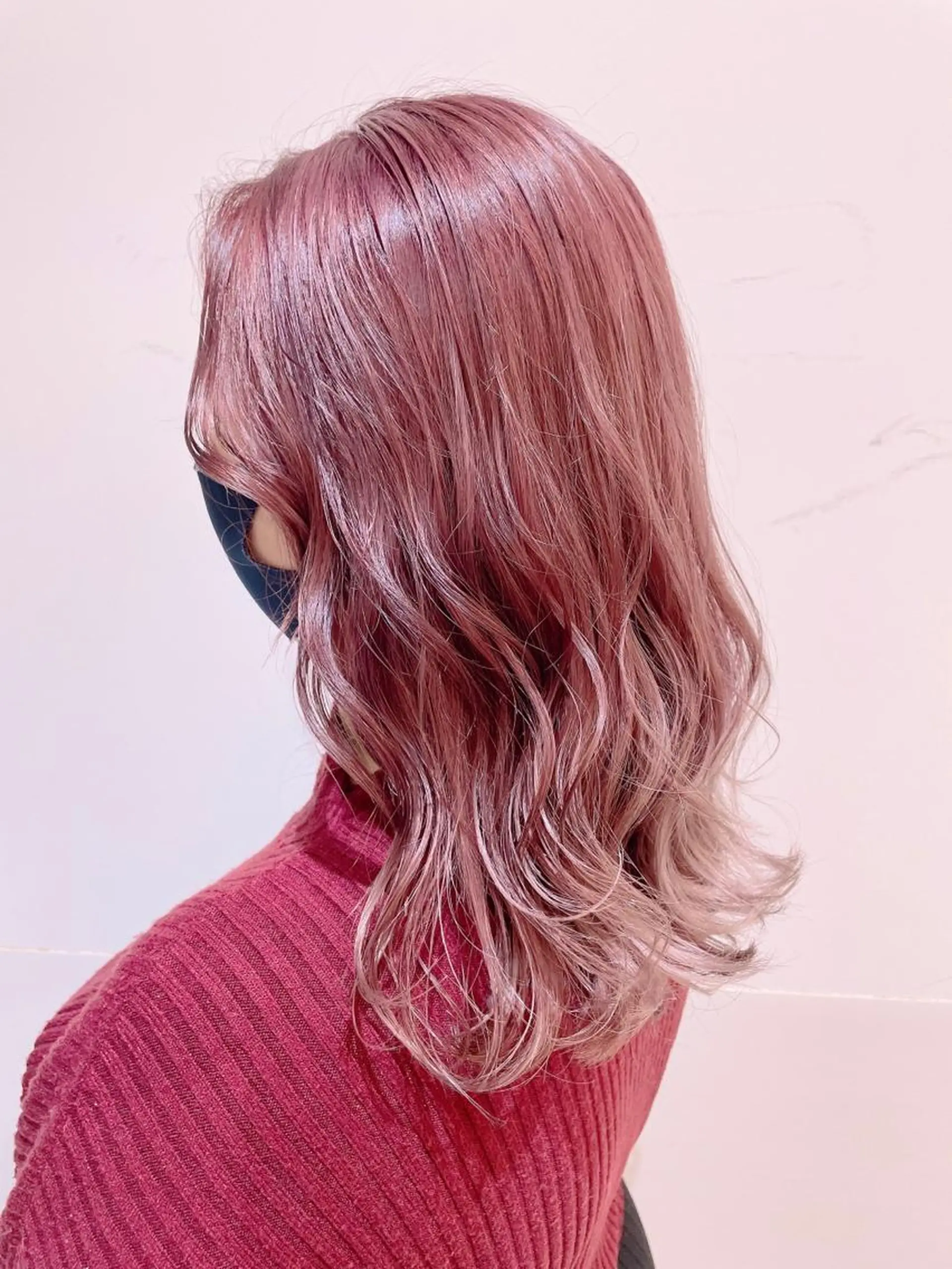 ミディアム カラー イルミナカラー ピンクカラー ピンクパープル パープルカラー ヘアカラー トリートメント 🦖鶴岡香純🦖 産休中のヘアスタイル