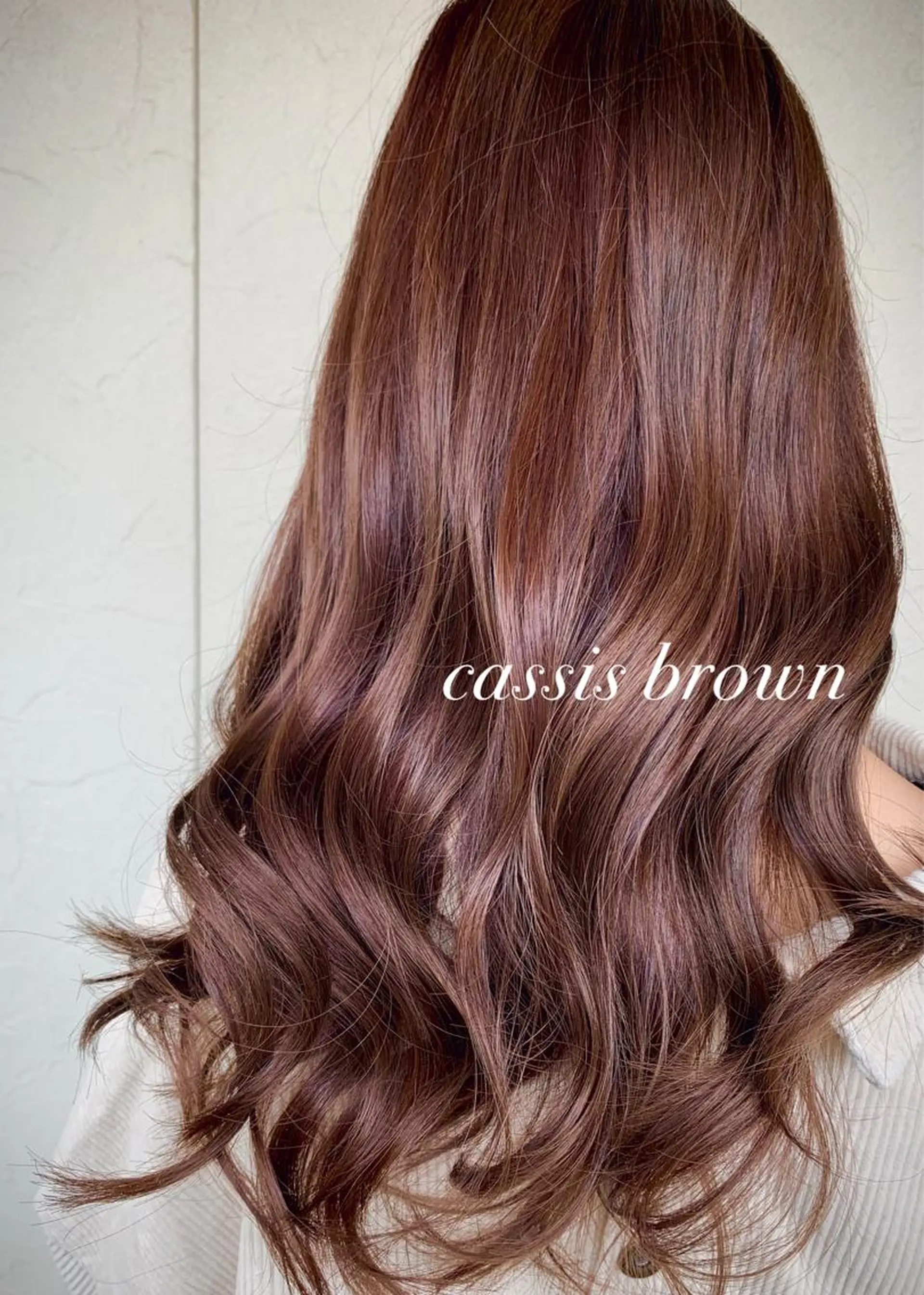 ロング カラー ブラウンカラー カシス 透明感カラー ハイライトカラー ハイトーンカラー メンズカット/レイヤ ーカット大名Lay.のヘアスタイル