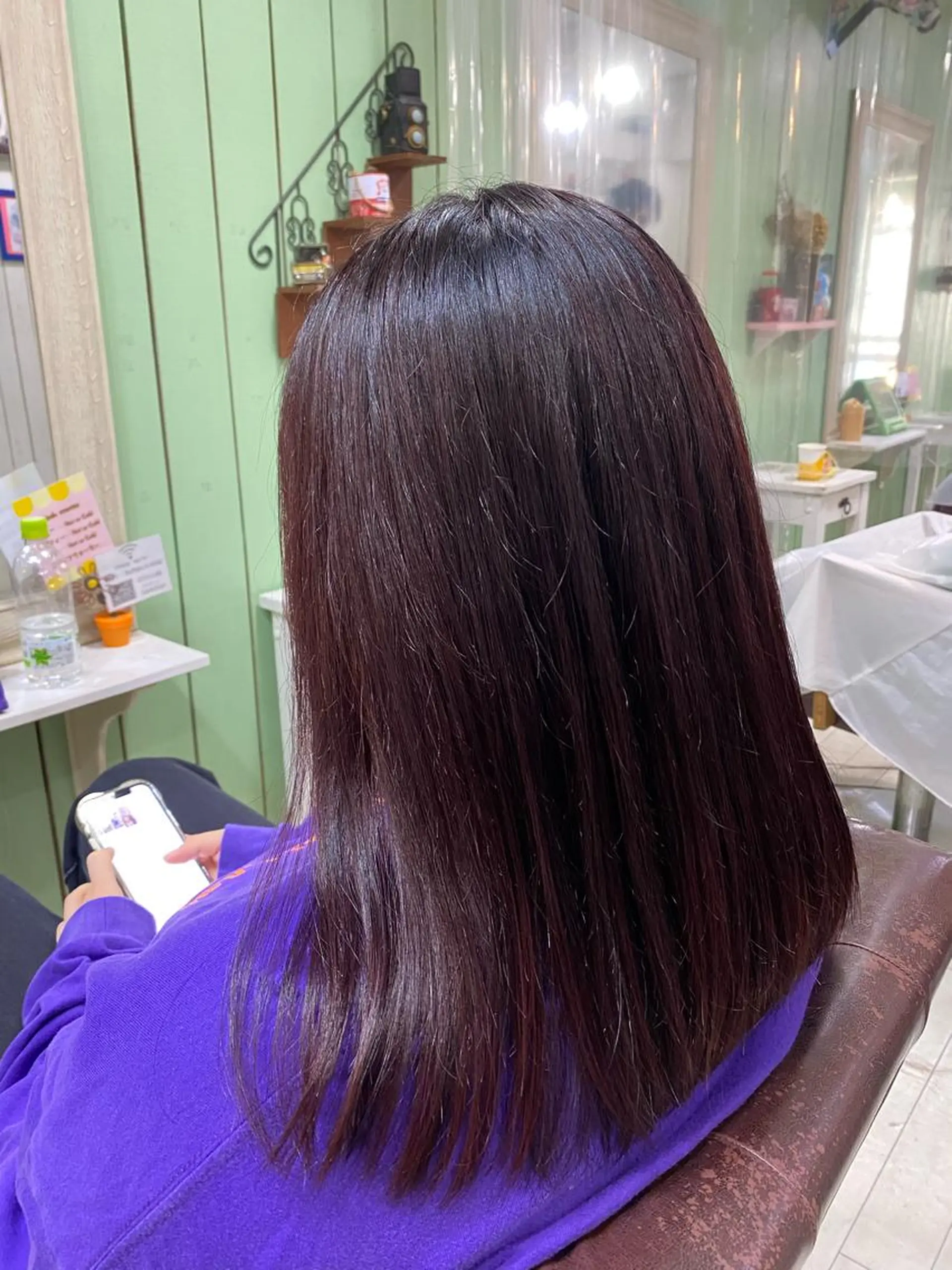 ミディアム ヘアカラー トリートメント ヘッドスパ 🩶西 雪乃/透明感 🫧/赤み消し✨🩶のヘアスタイル